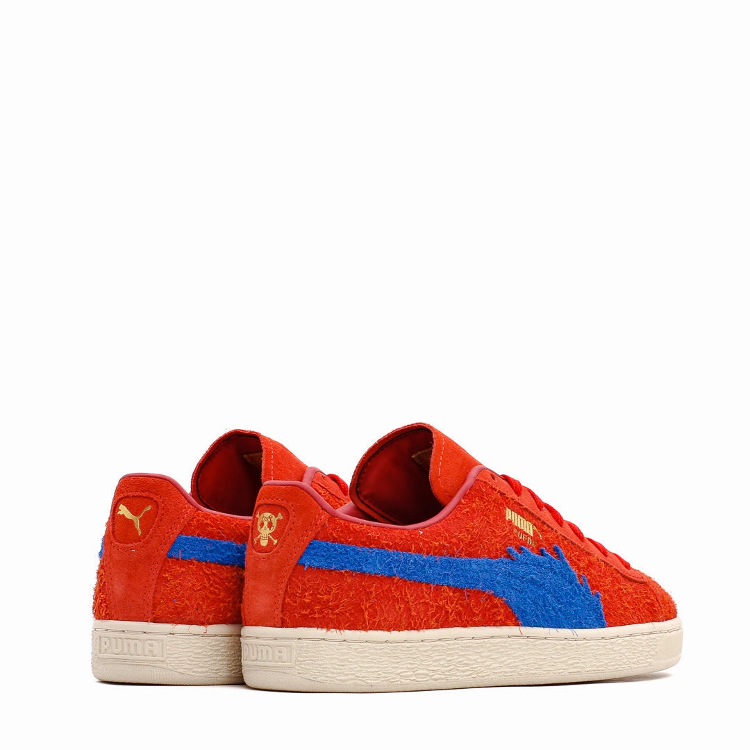 Puma Men Suede x One Piece Red Blue 396520-01 Flex Flow
