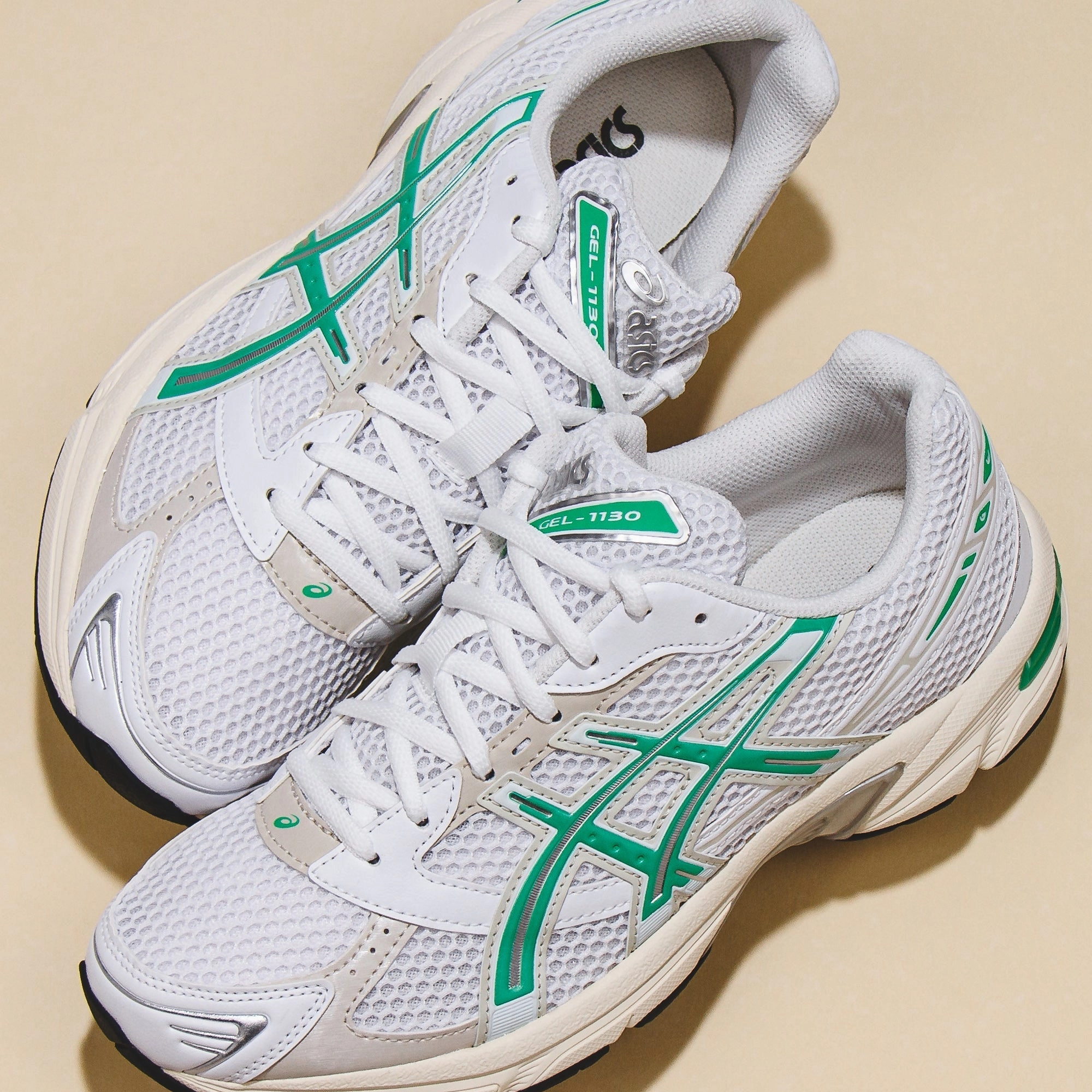 Quick Glide Comfort Asics Women Gel-1130 White Green 1202A164-114