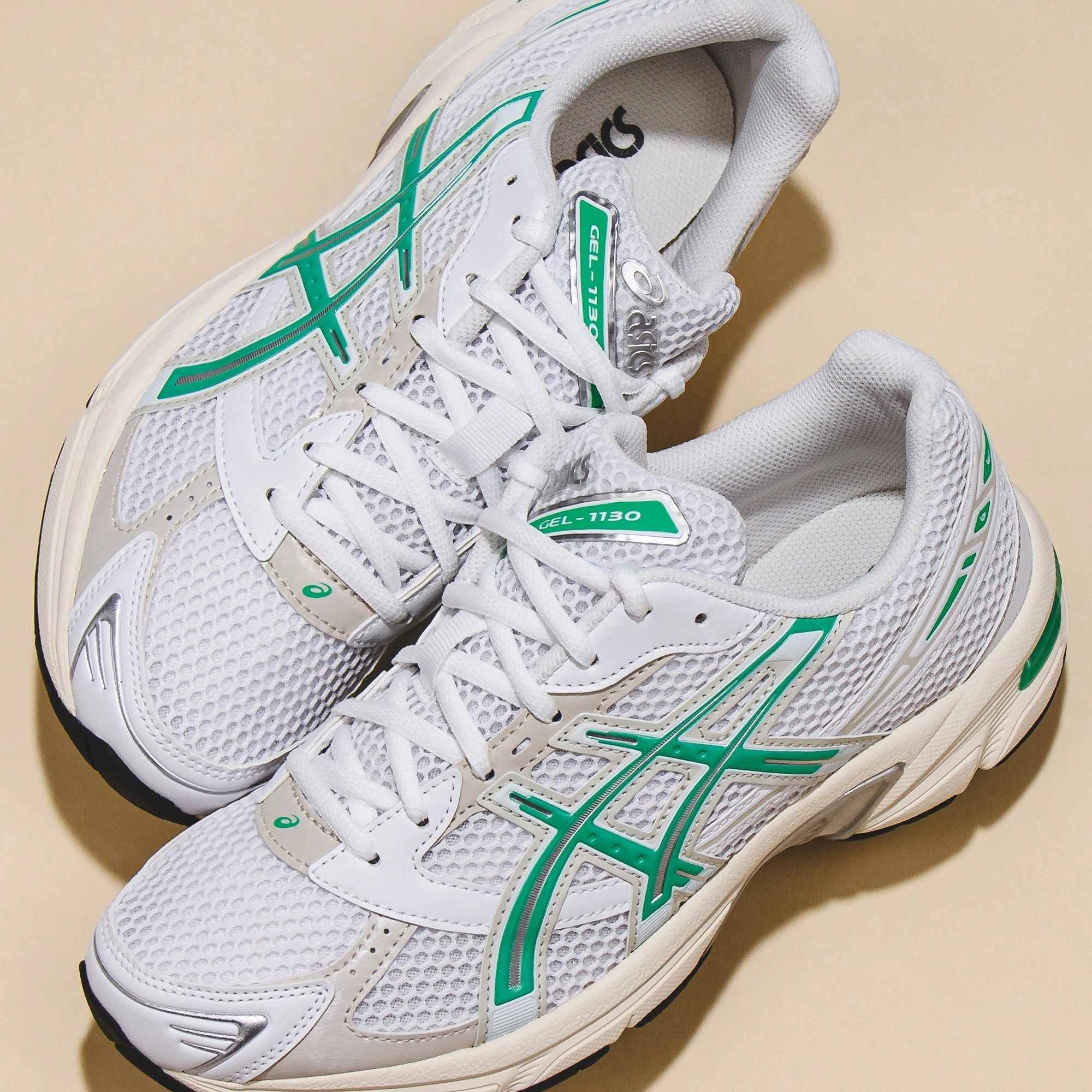 Quick Glide Comfort Asics Women Gel-1130 White Green 1202A164-114