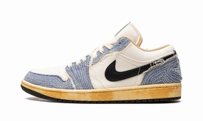 Minimal Edge Sprint Walk Air Jordan 1 Low SE Sashiko Denim