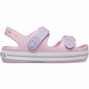 Crocs Kids' Crocband Cruiser Sandal - Pink   Lavender Classic Line