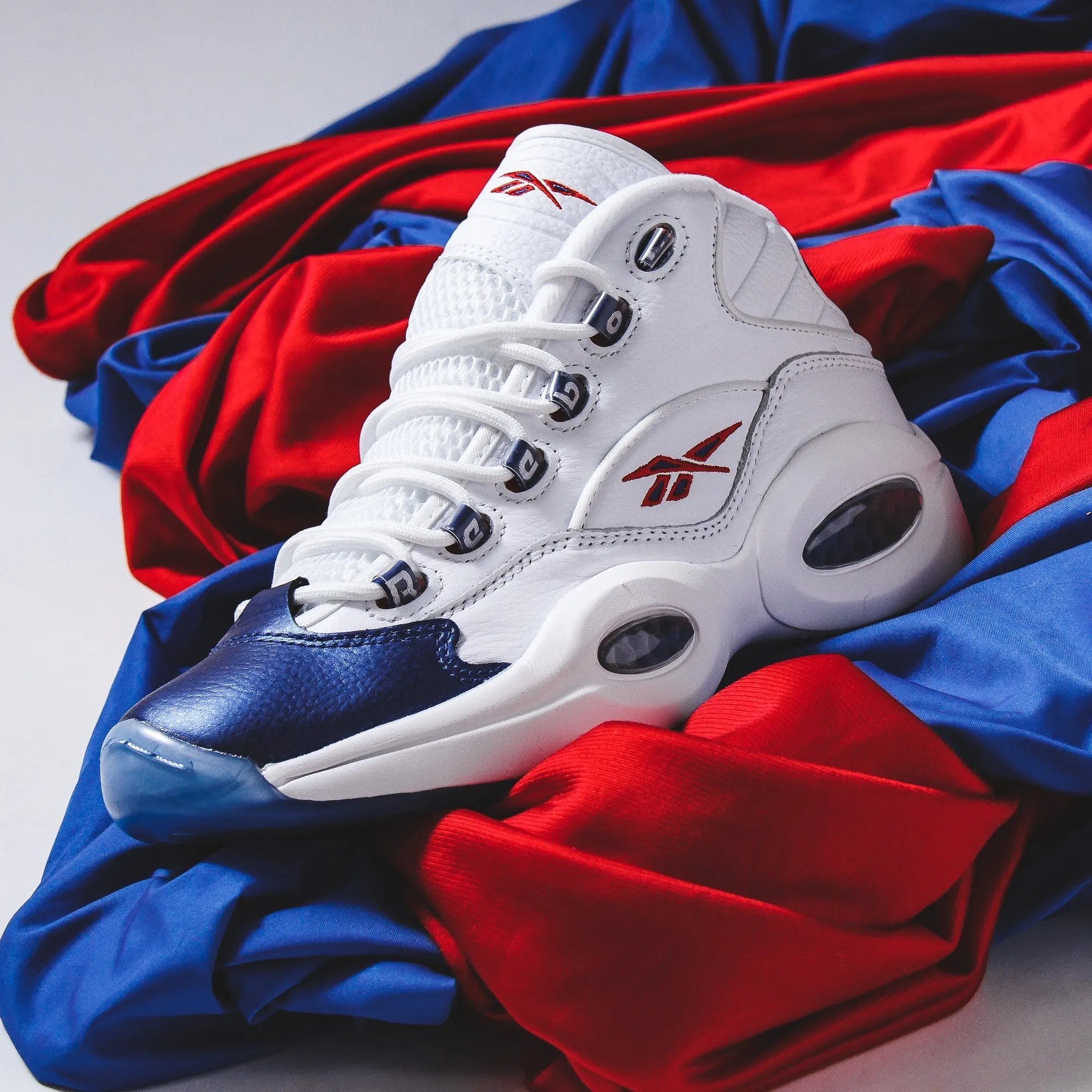 Reebok Classics Basketball Men Question Mid Allen Iverson Blue Toe GX0227 Max cushion