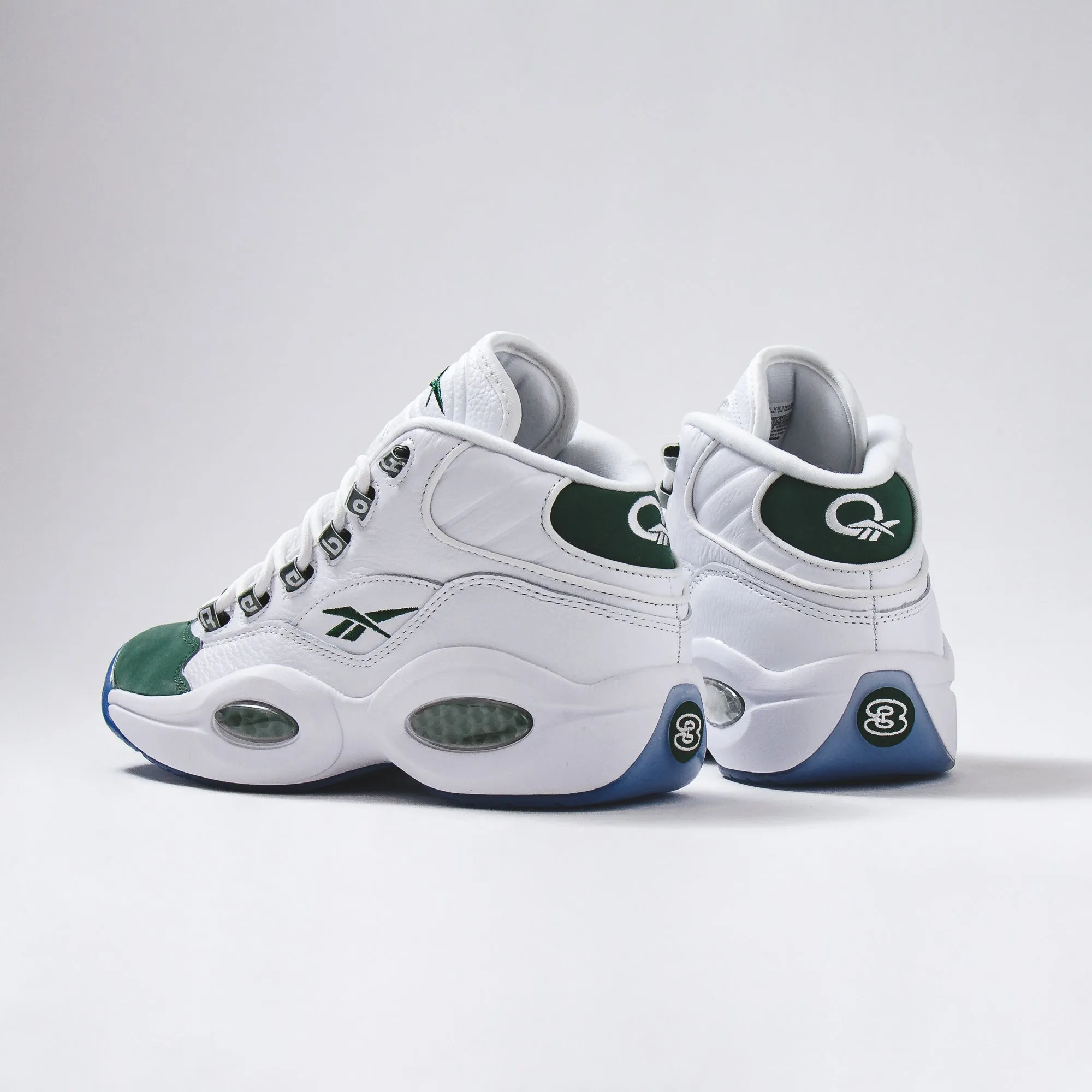 Reebok Classics Basketball Men Question Mid Allen Iverson White Green ID6690 Lightweight Structure