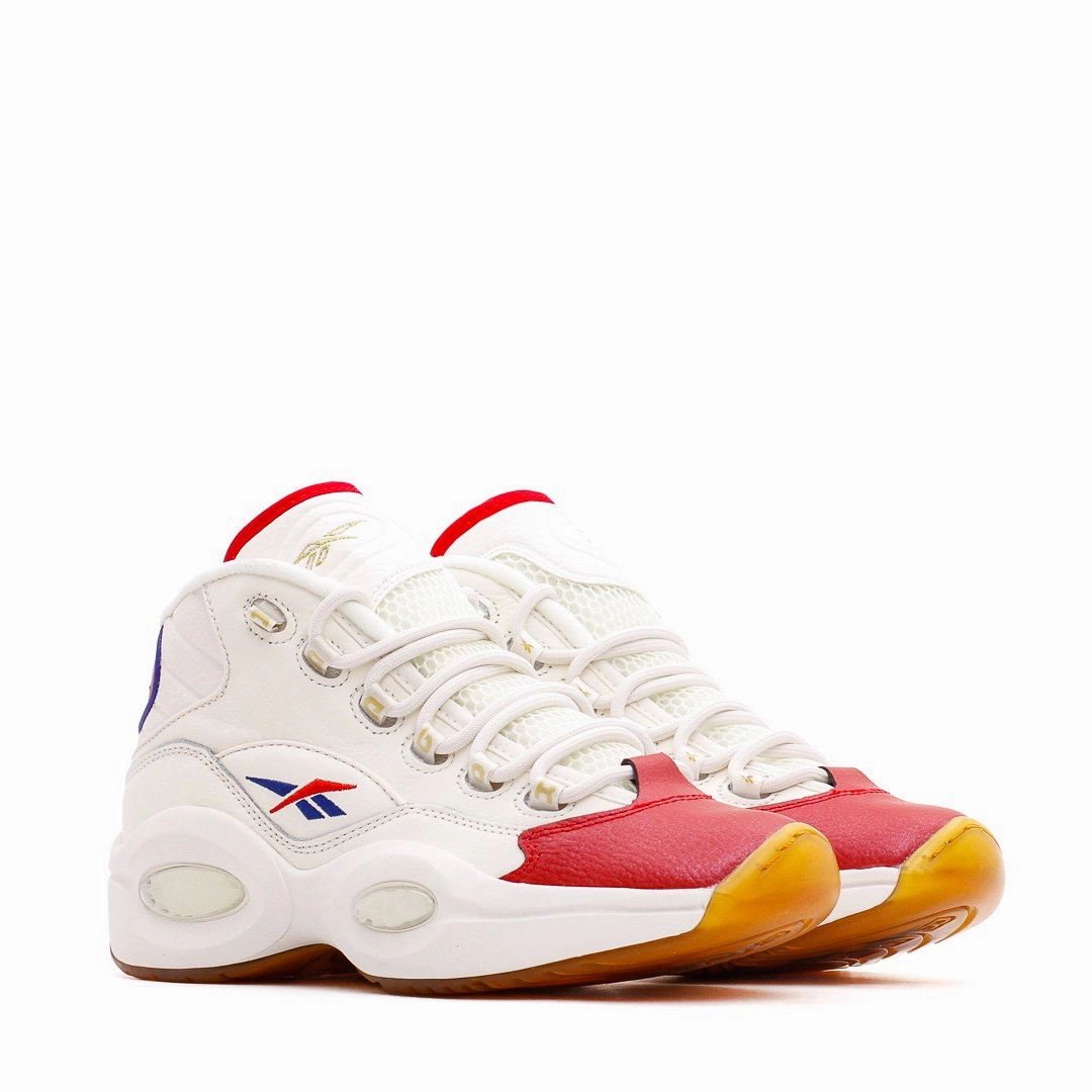 Reebok Classics Basketball Men Question Mid Allen Iverson White Red Blue GZ7099 Travel Glide