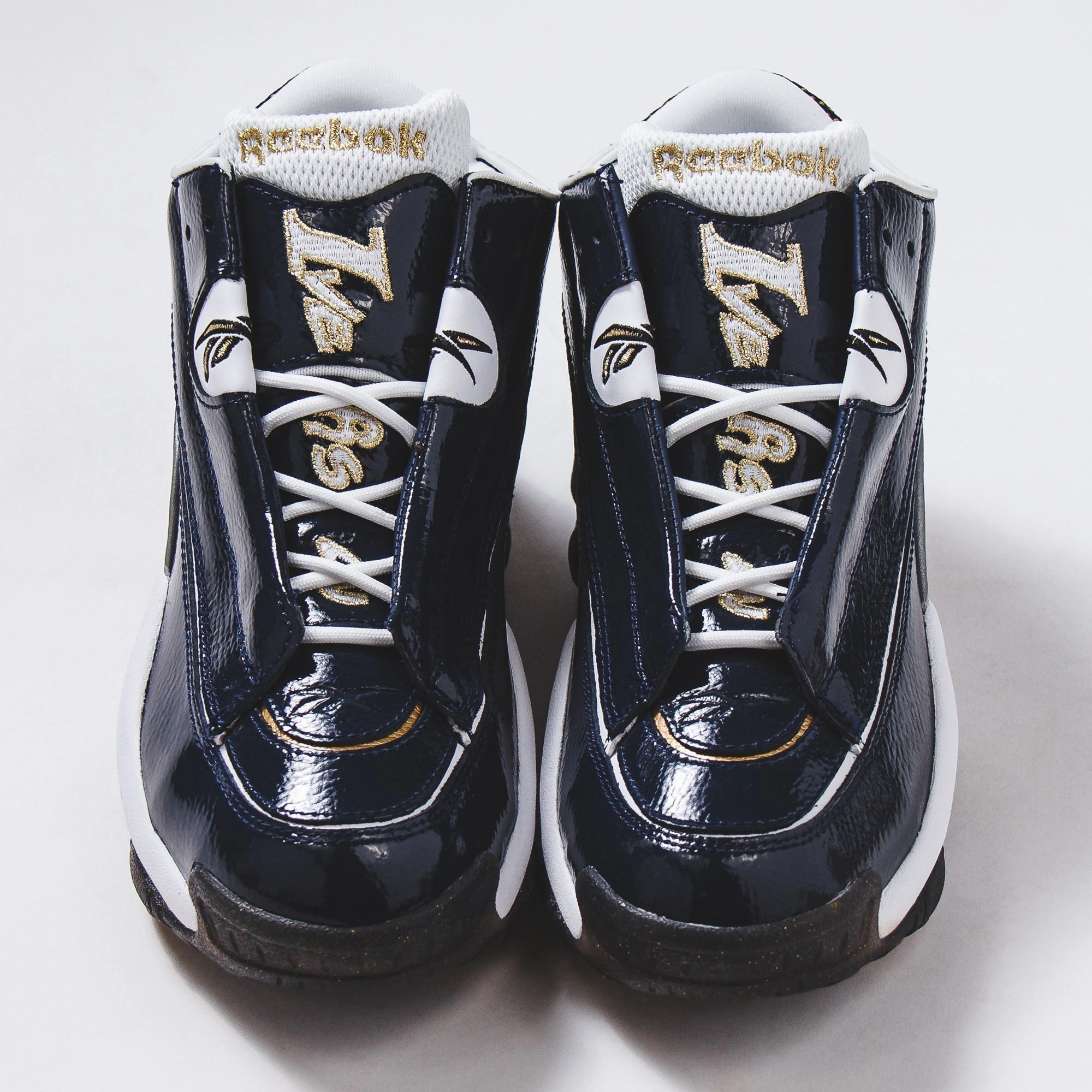 Reebok Classics Basketball Men The Answer DMX Allen Iverson Navy HR1061 Comfort Glide-Step