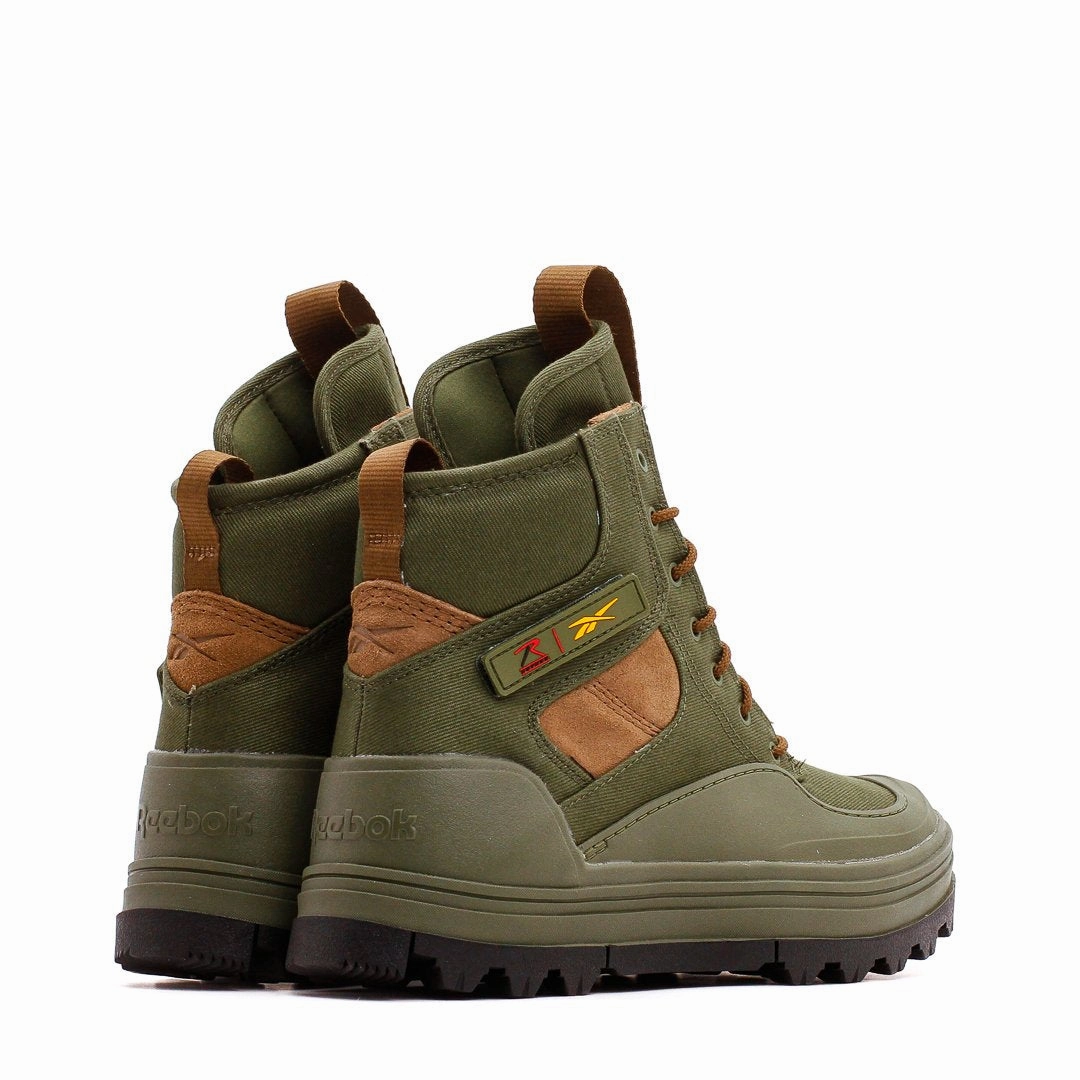 Reebok Classics Women x Rothco Club C Cleated Mid Green Brown Black GY8059 Modern Step Glide-Out