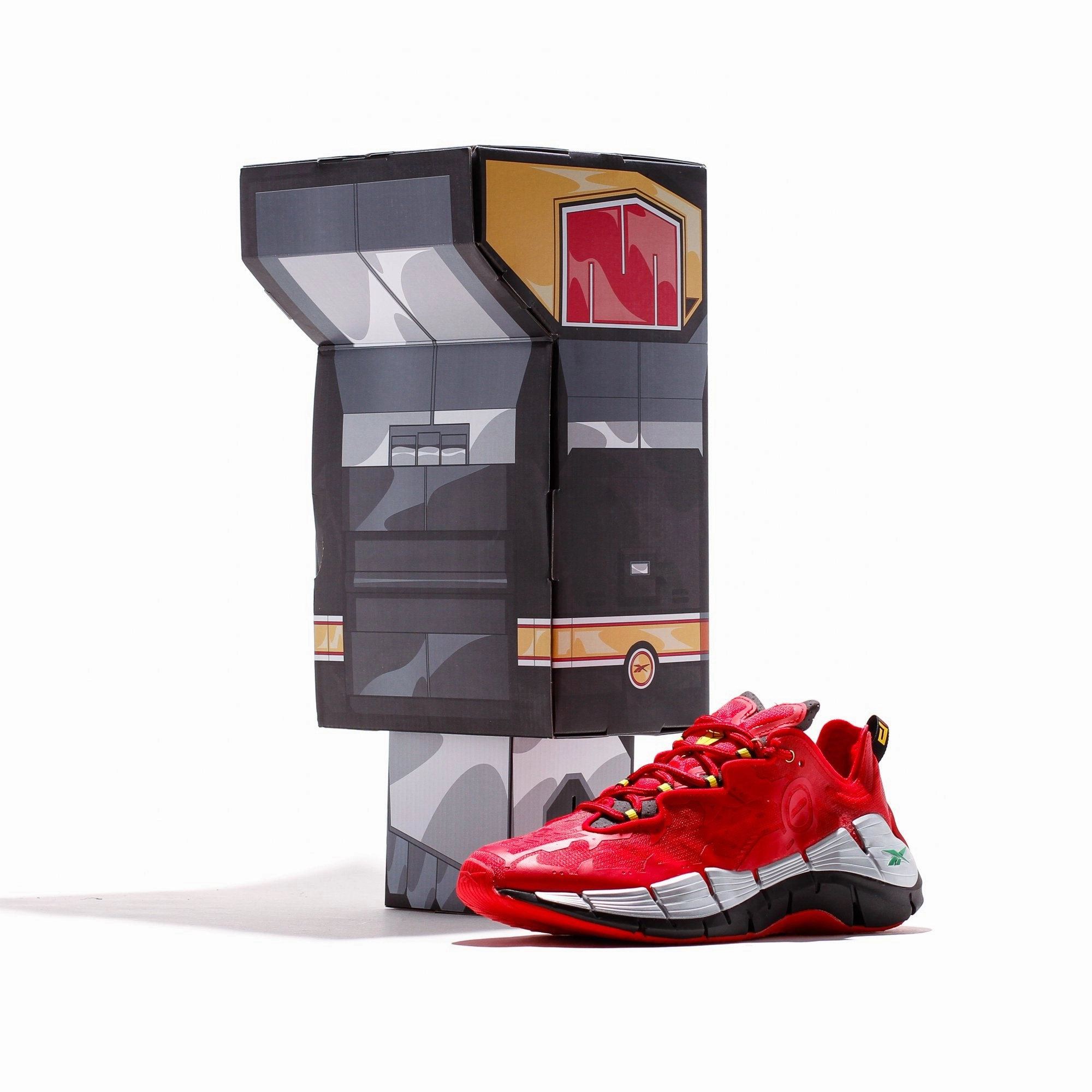 Reebok Running Men x Power Rangers Zig Kinetica II Red GY0492 Quick Step Glide