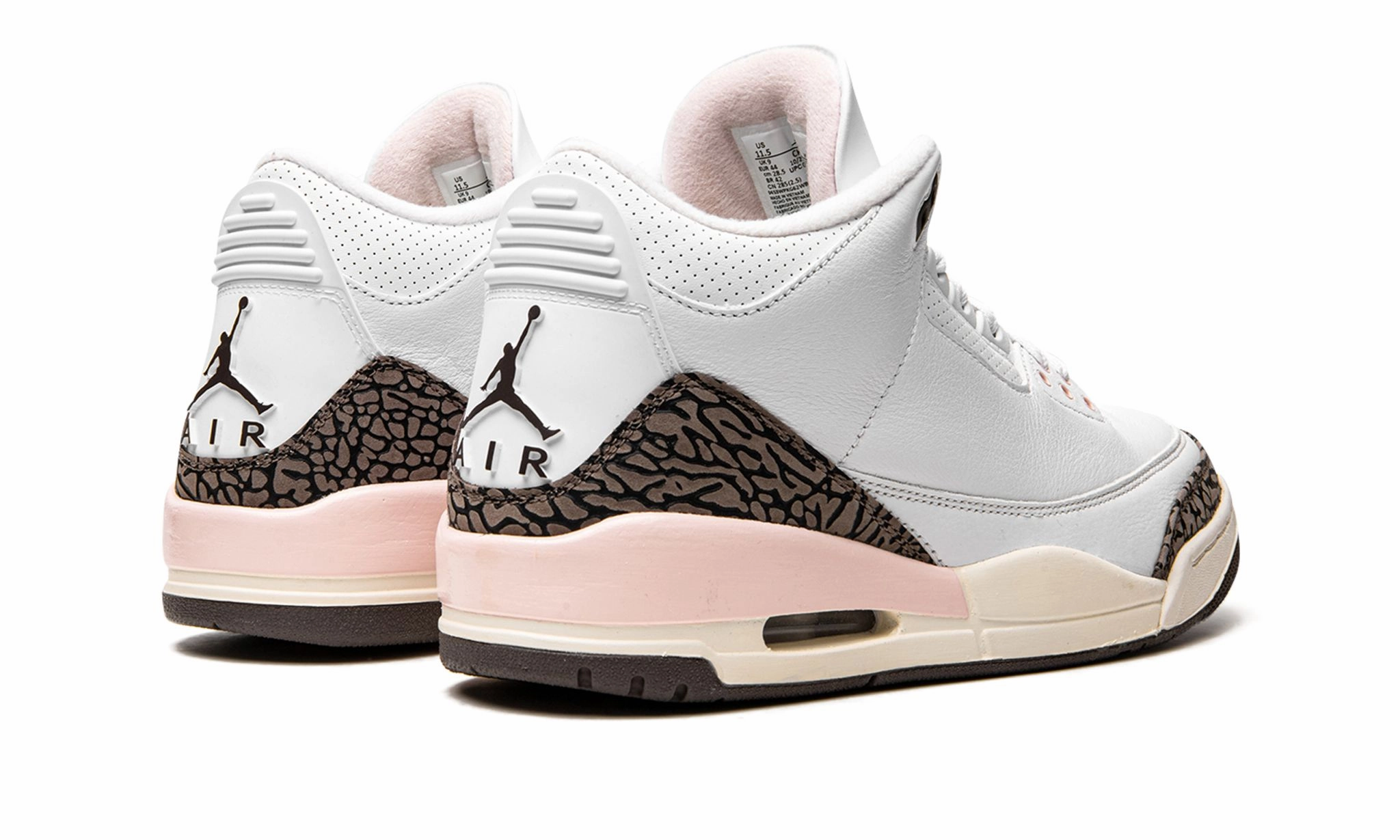 Reinforced toe Wmns Air Jordan 3 Retro Dark Mocha
