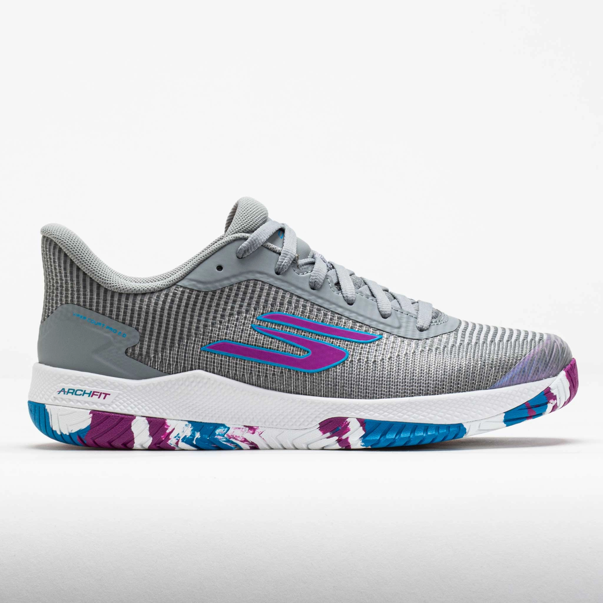 Responsive ride Skechers Viper Court Pro 2.0 Women's Gray/Multi