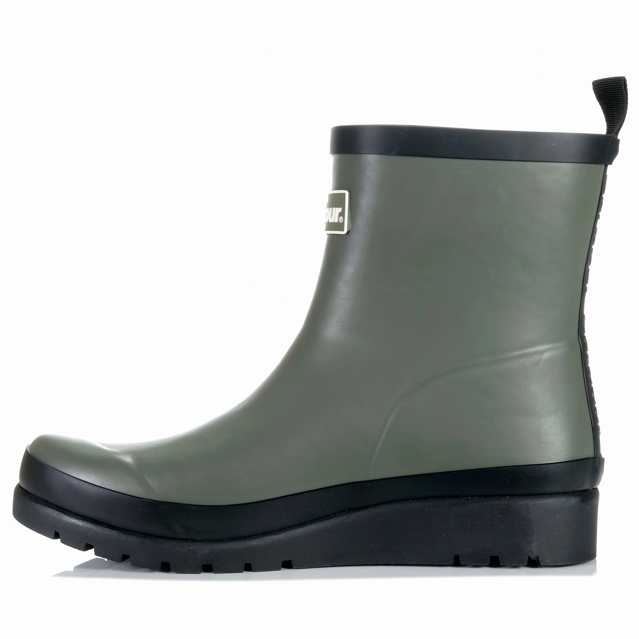 Road Fit Barbour Portree Wedge Wellingtons Dusky Olive/Black