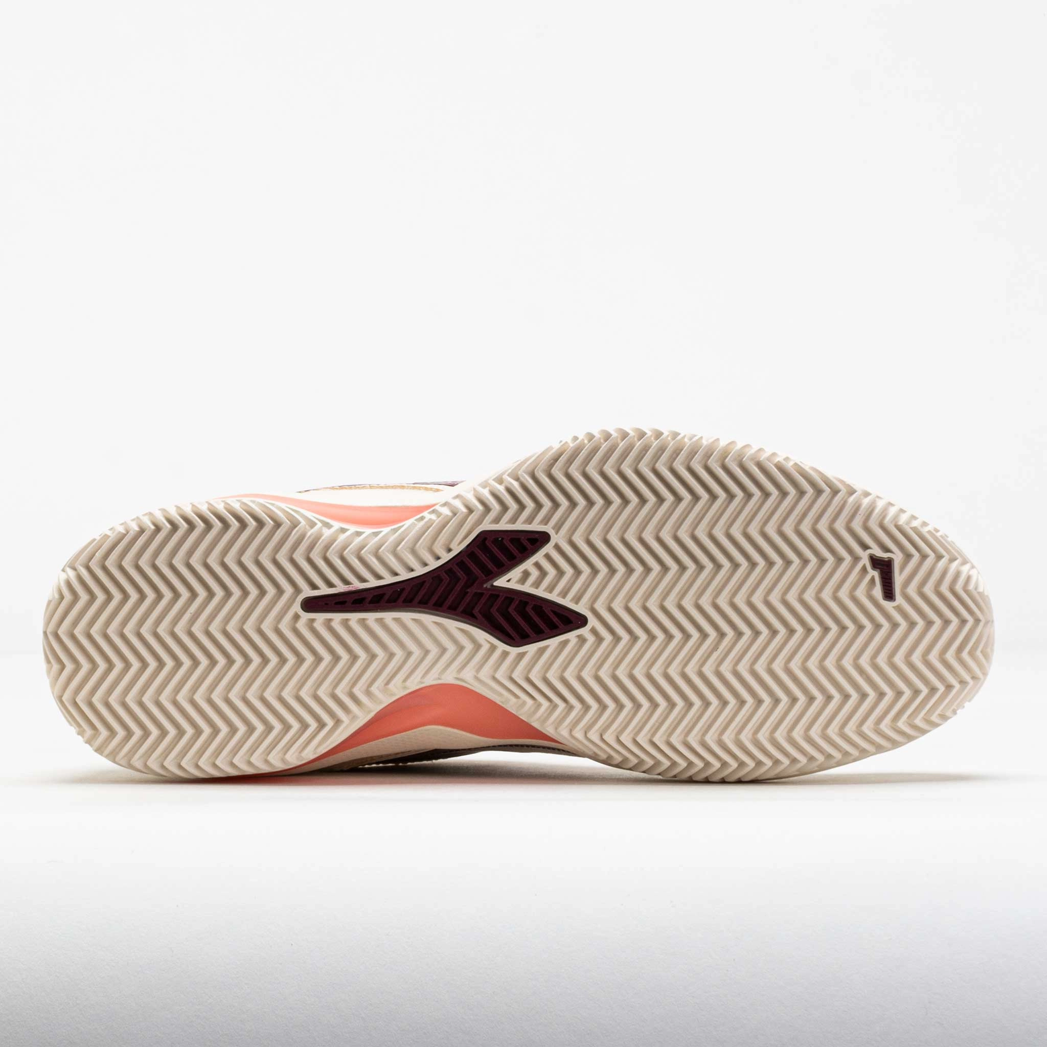 Rugged Flex Gear Diadora Blushield Torneo 3 Clay Women's White/Maroon/Desert Flower