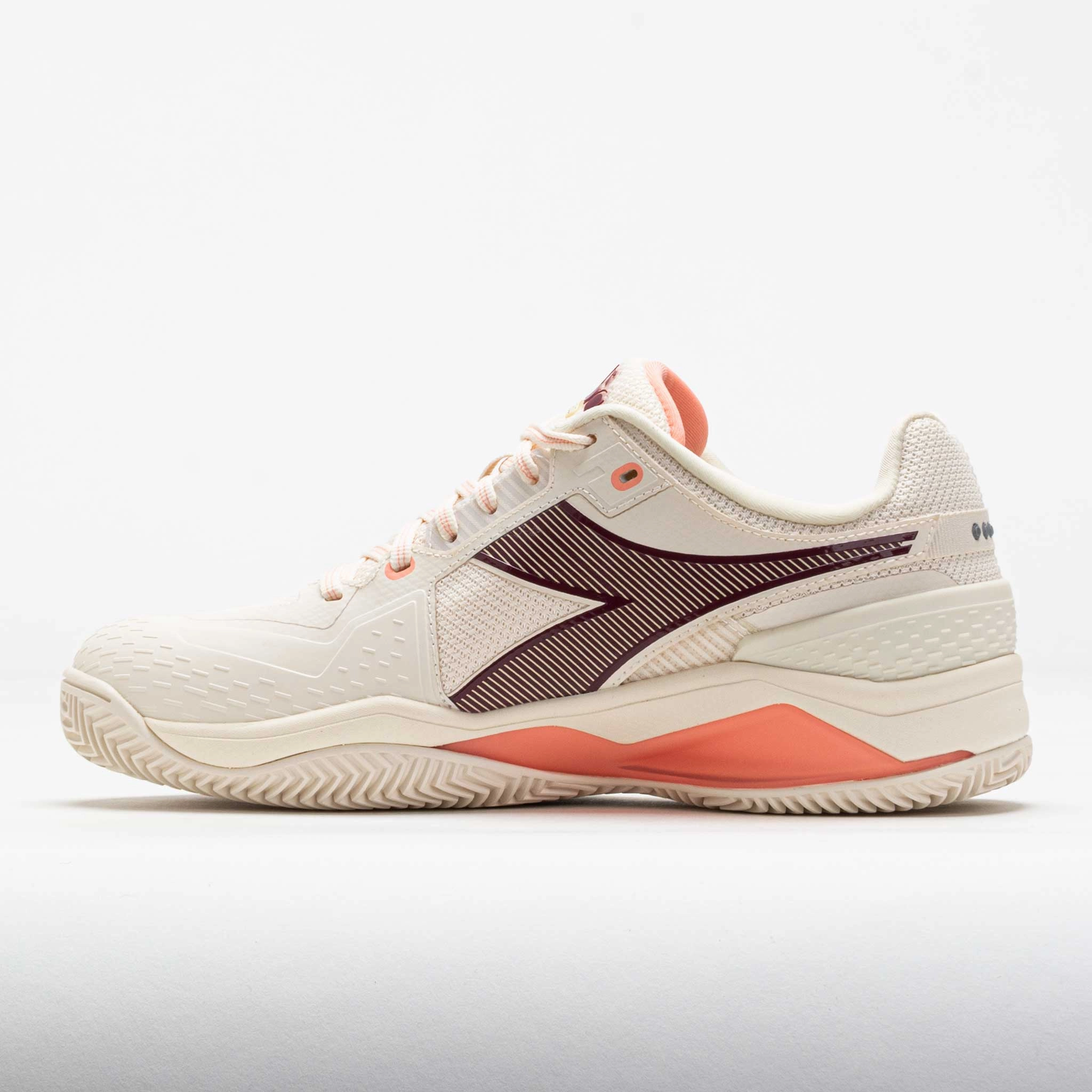 Rugged Flex Gear Diadora Blushield Torneo 3 Clay Women's White/Maroon/Desert Flower