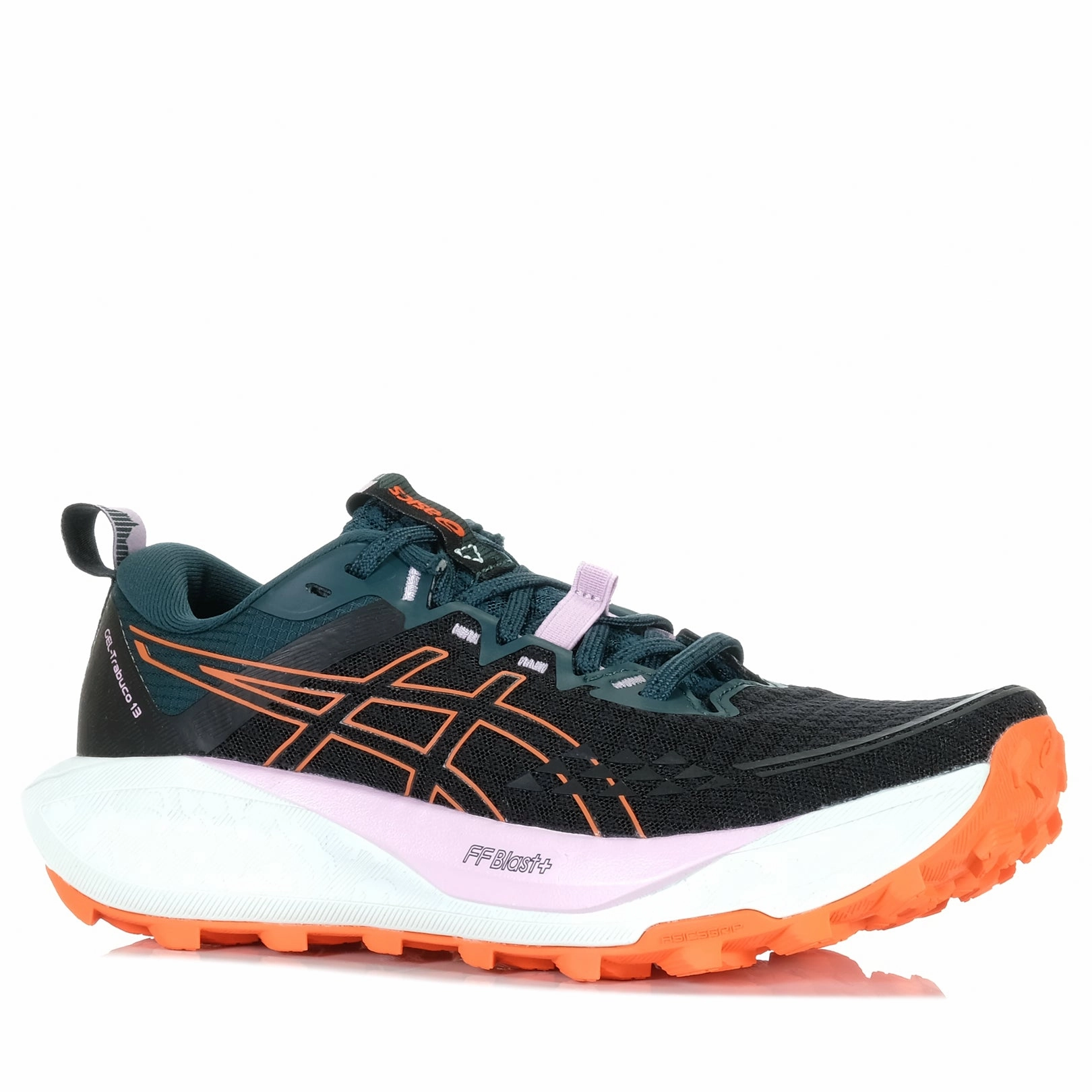 Asics Trabuco 13 Womens Black/Nova Orange metallic running gear breathable membrane shoes