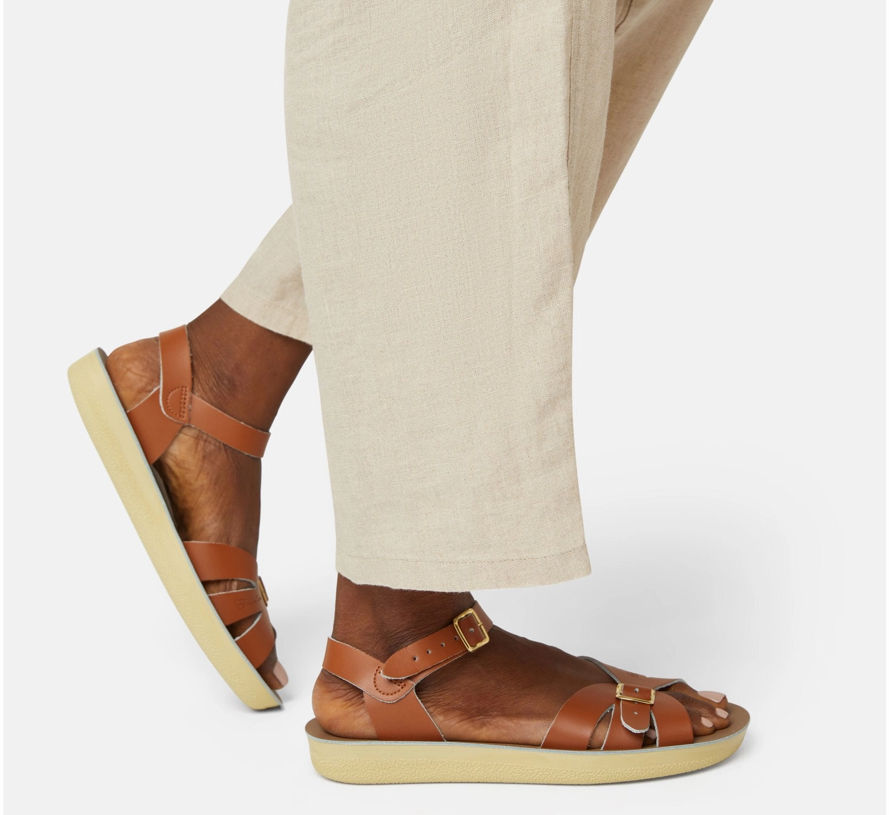 Salt Water Sandals Boardwalk - Tan Cloud-Like Comfort