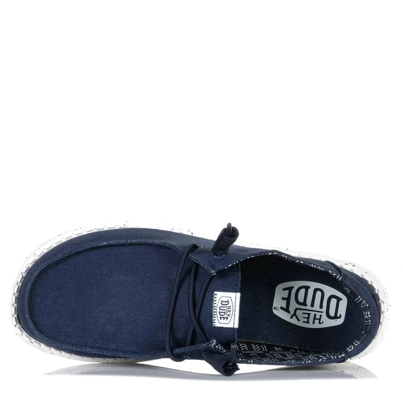 Shock-absorbent cushioning Hey Dude Womens Wendy Stretch Canvas Navy