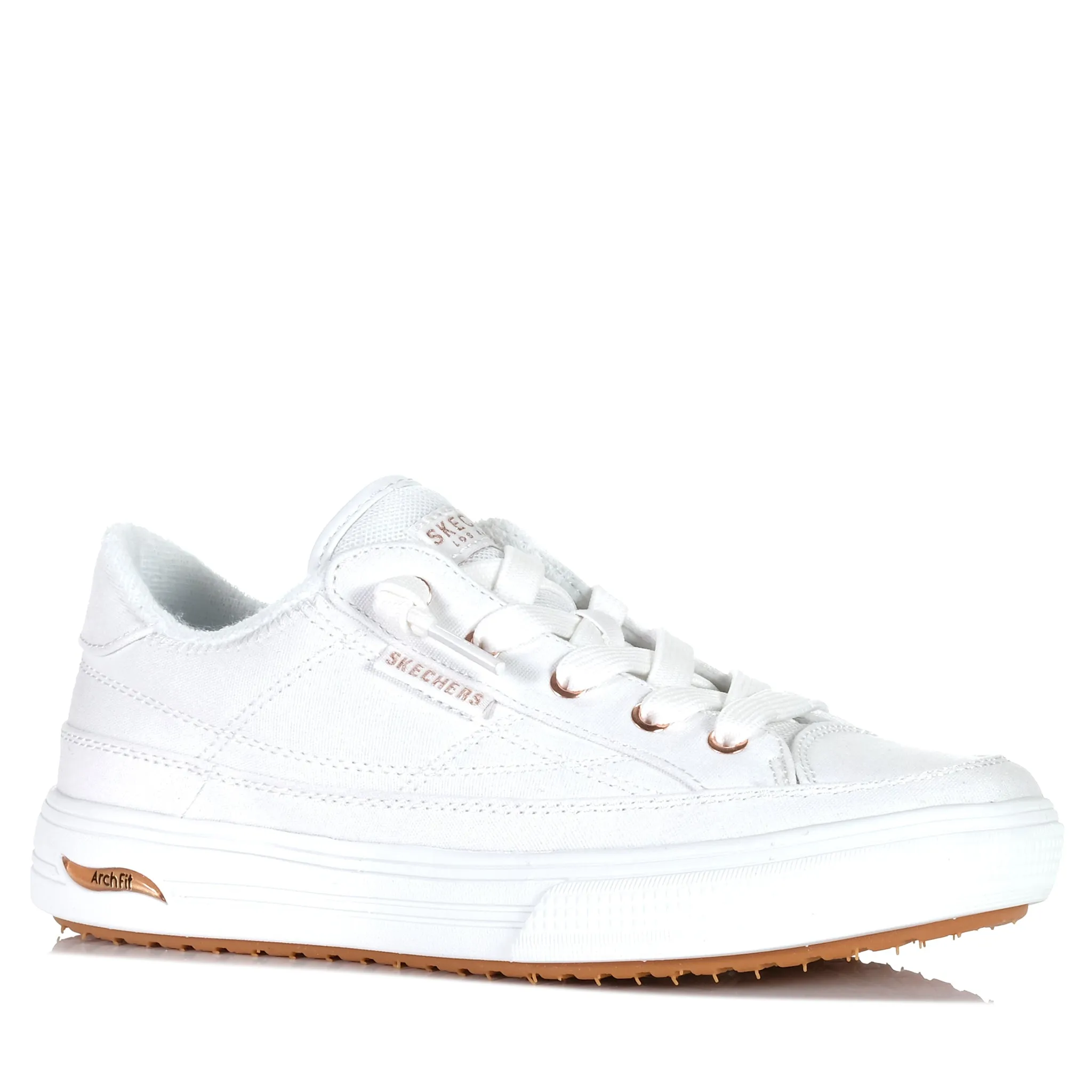 Dynamic Comfort Flexible Outsole Skechers Arch Fit Arcade - Meet Ya There White 177190