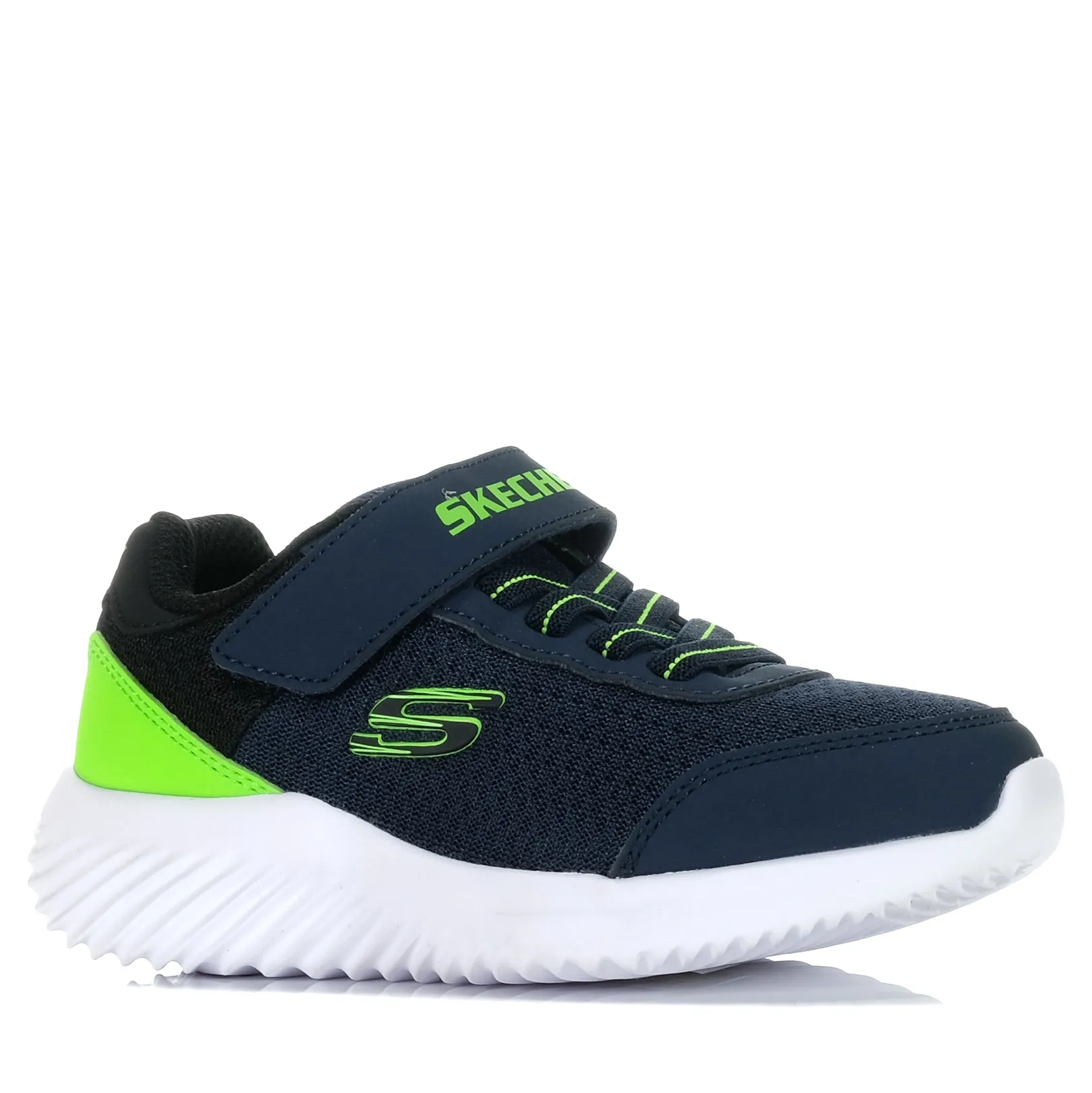 Skechers Bounder - Trekzic 403908L Navy Lime Impact Guard Heel