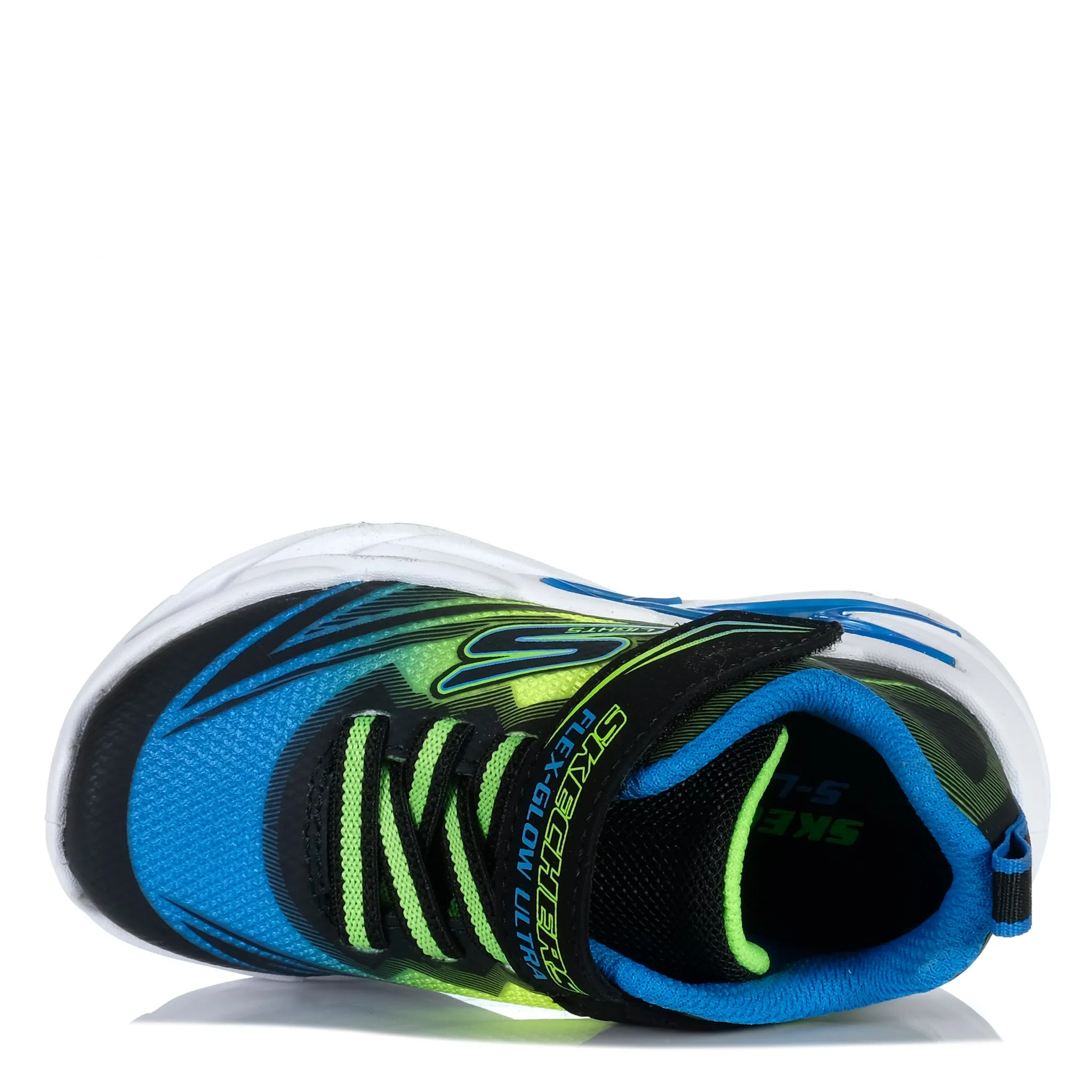 Skechers Infants' S-Lights: Flex-Glow Ultra Black/Blue 400139N Everyday Wear Fit