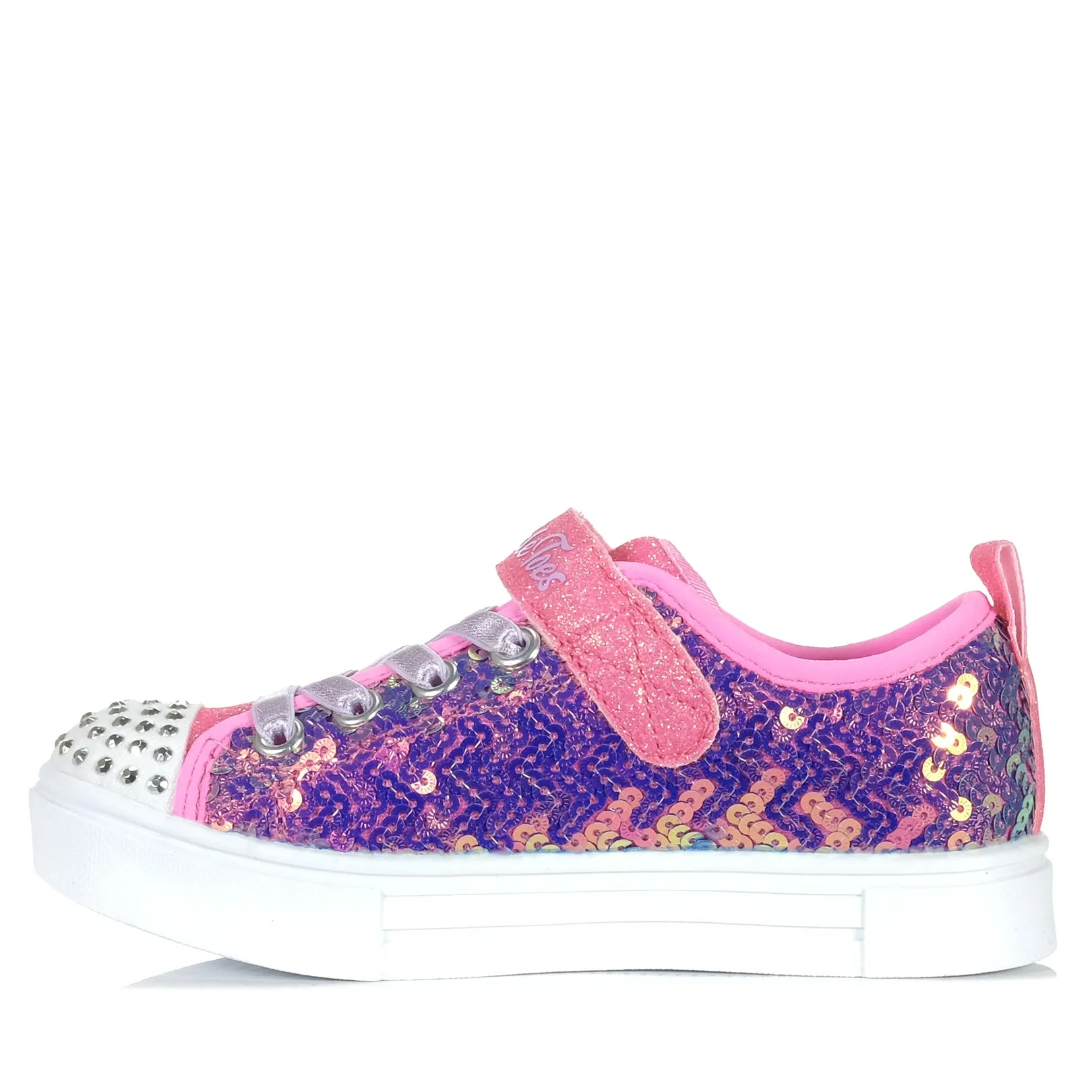 Skechers Kids' Twinkle Sparks - Sequin Party 314812L Pink/Multi Trend Proof