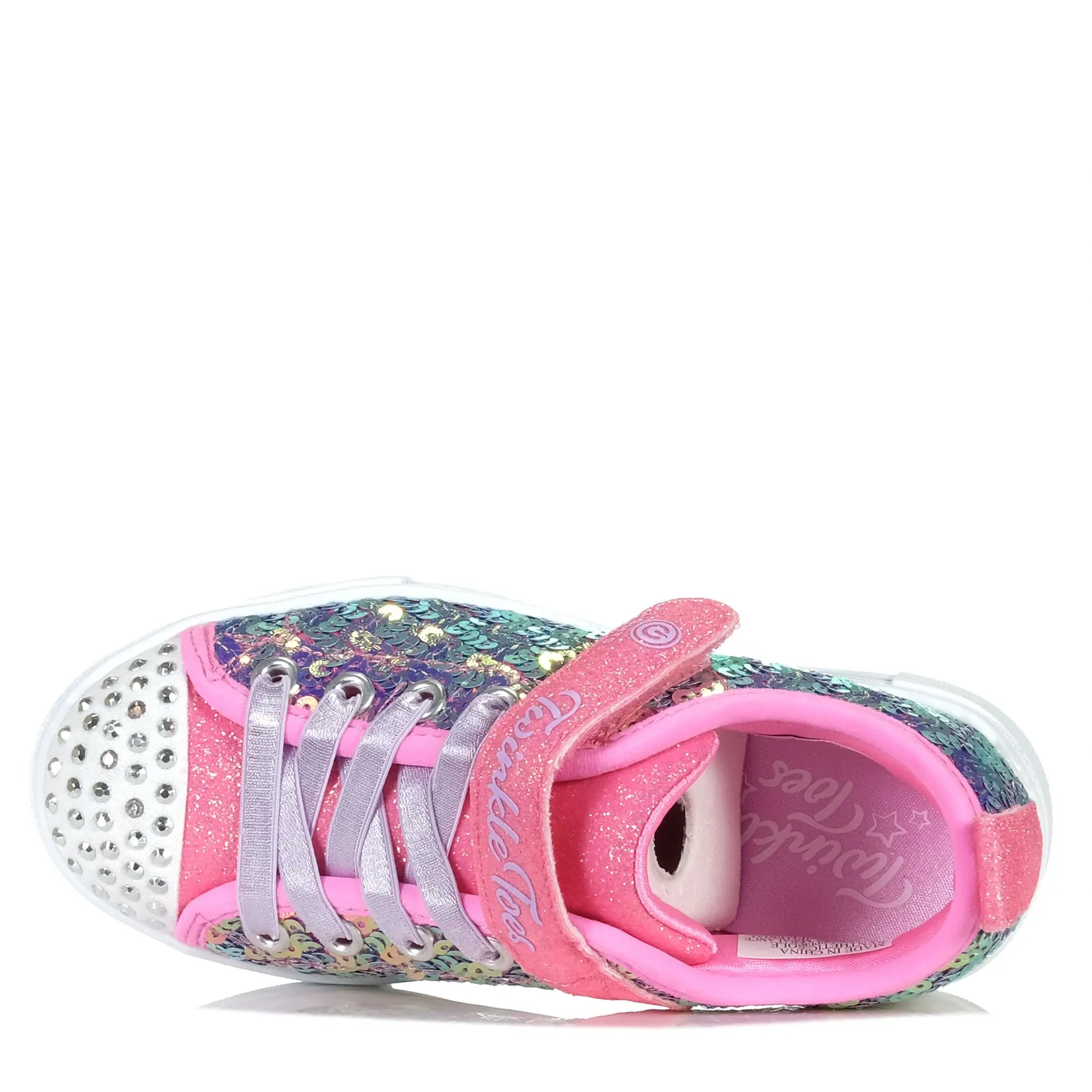 Skechers Kids' Twinkle Sparks - Sequin Party 314812L Pink/Multi Trend Proof