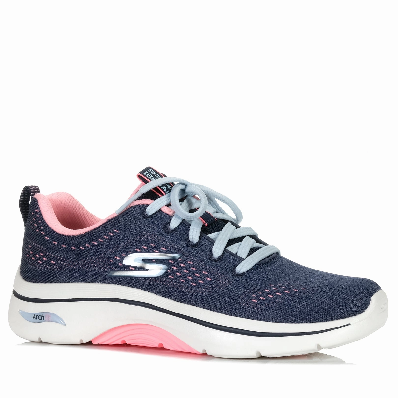 Skechers GOwalk Arch Fit 2.0 - Vivid Sunset 125311 Navy/Hot Pink Adventure Running running on downhill shoes