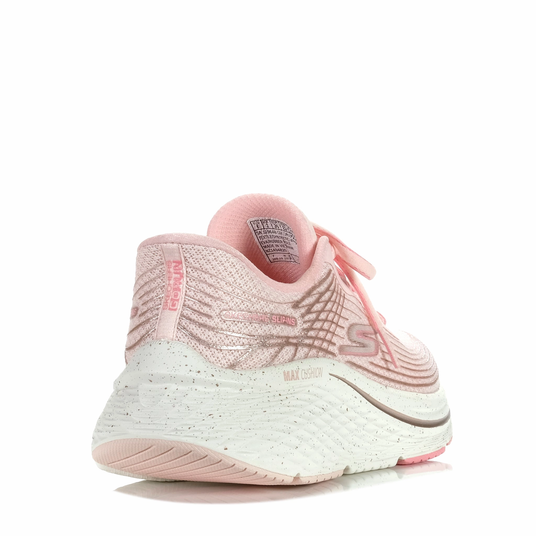 Skechers Max Cushioning Elite 2.0 - Kaplan Light Pink/Rose Gold Supportive Footbed Option Mechanism