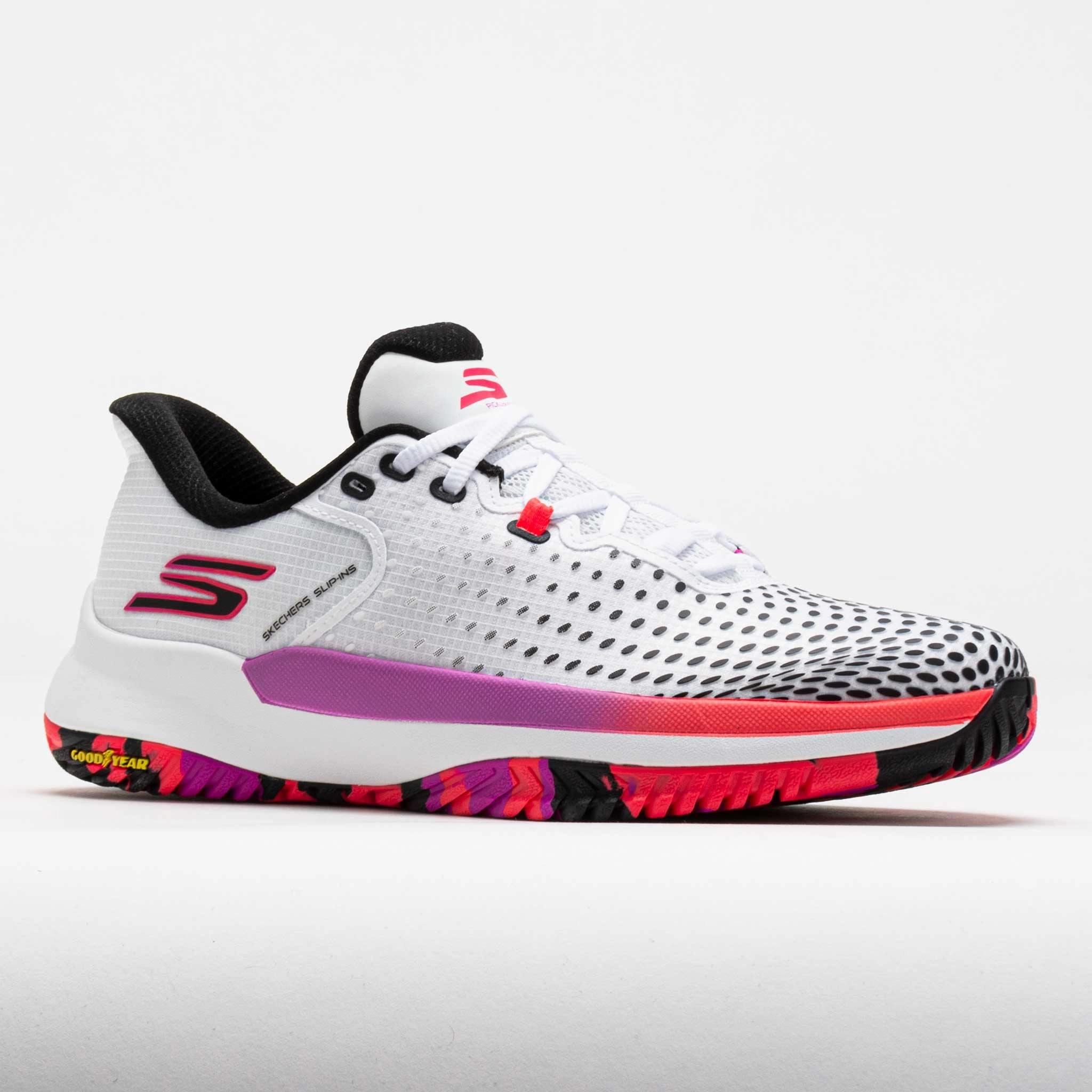 Skechers Viper Court Pro Elite Women's White/Black/Pink Low Maintenance