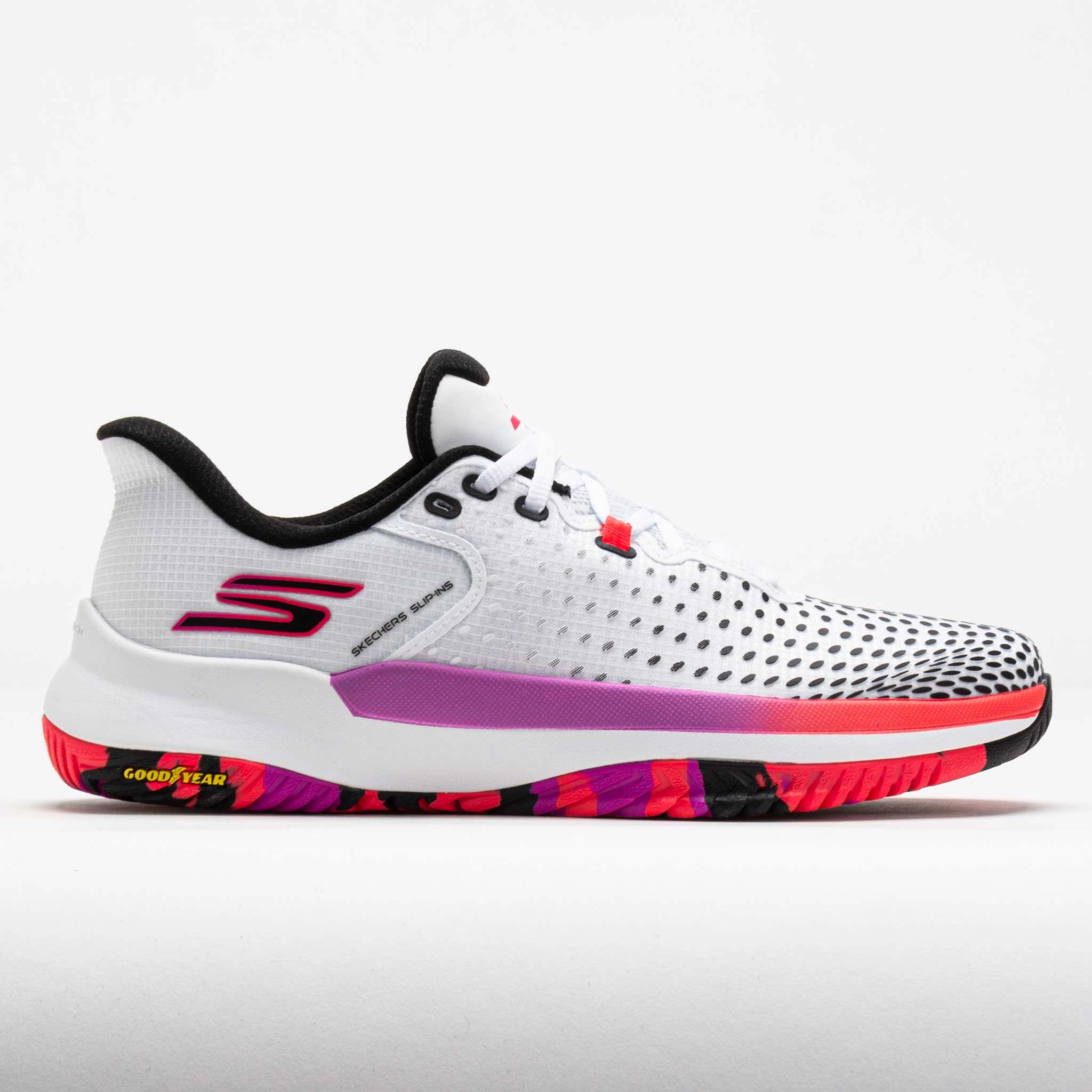 Skechers Viper Court Pro Elite Women's White/Black/Pink Low Maintenance