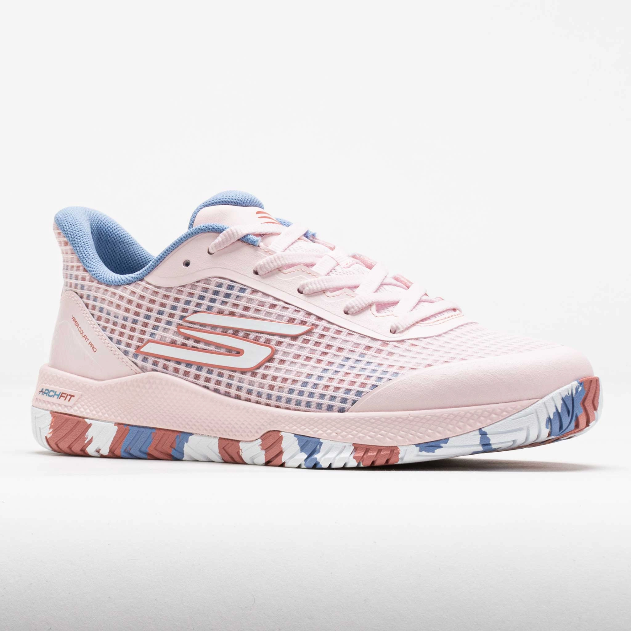 Skechers Viper Court Pro Women's Light Pink/Blue Sweat Resistant