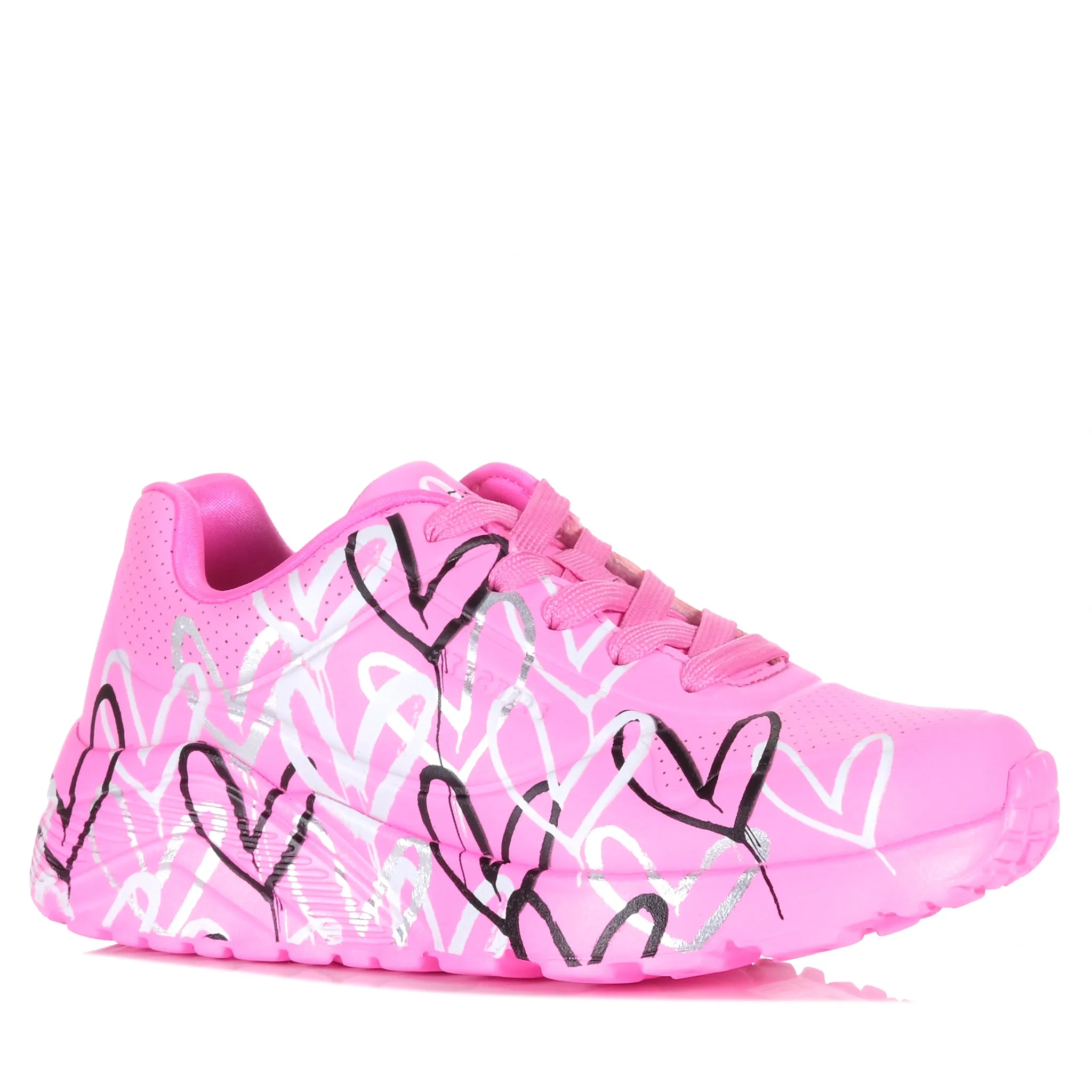 Sleek Daily Driver Skechers X JGoldcrown: Uno Lite - Metallic Love Pink 314067L