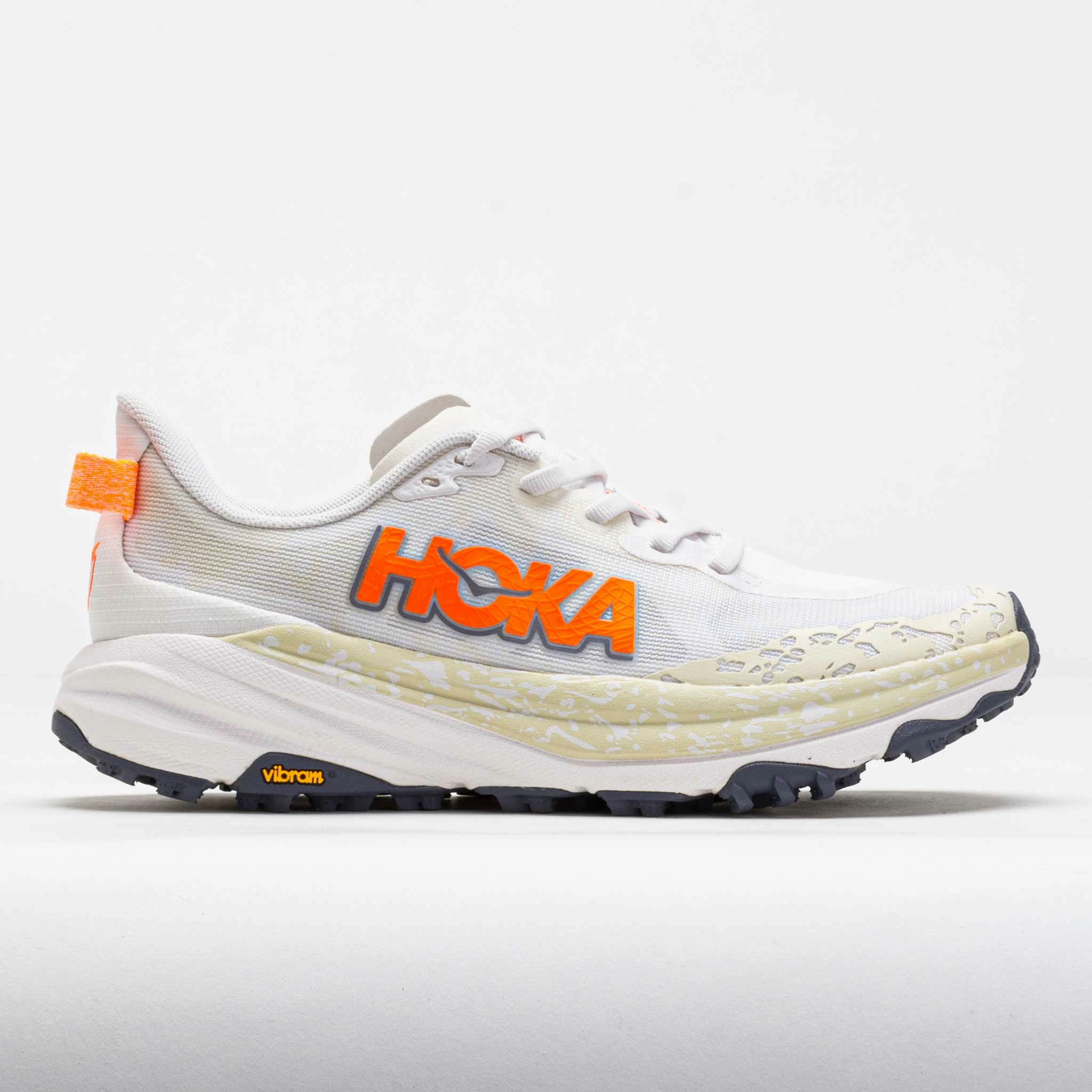 Sleek Profile HOKA Speedgoat 6 Women's White/Neon Tangerine