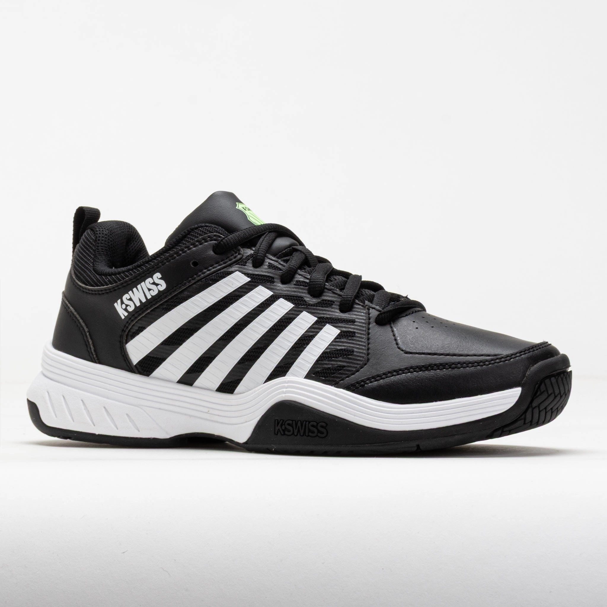 Slide Ready K-Swiss Court Express 2 Men's Black/White/Soft Neon Green