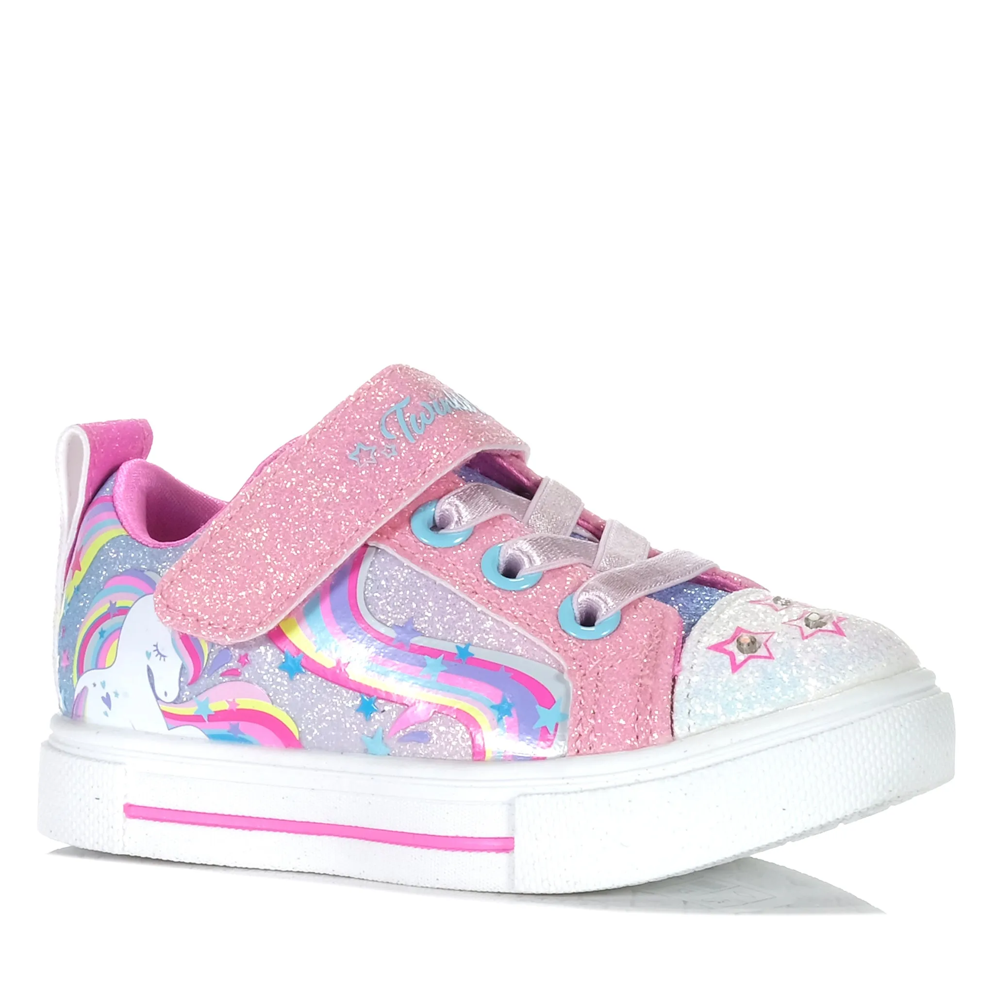 Skechers Infants' Twinkle Sparks - Whimsical Shimmer Pink Multi Cushion Heel
