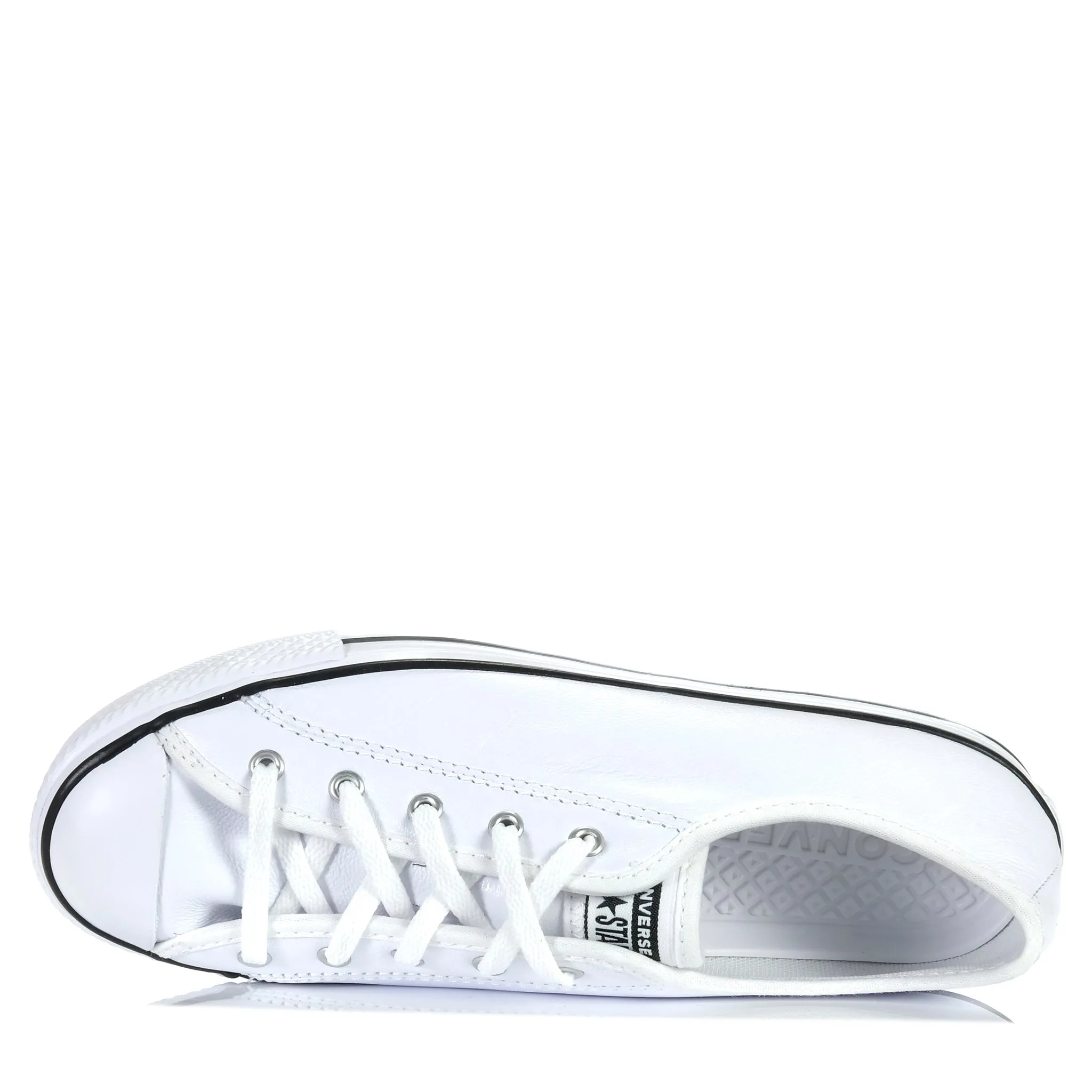 Slim flair Converse Chuck Taylor Dainty Leather Low White/Black