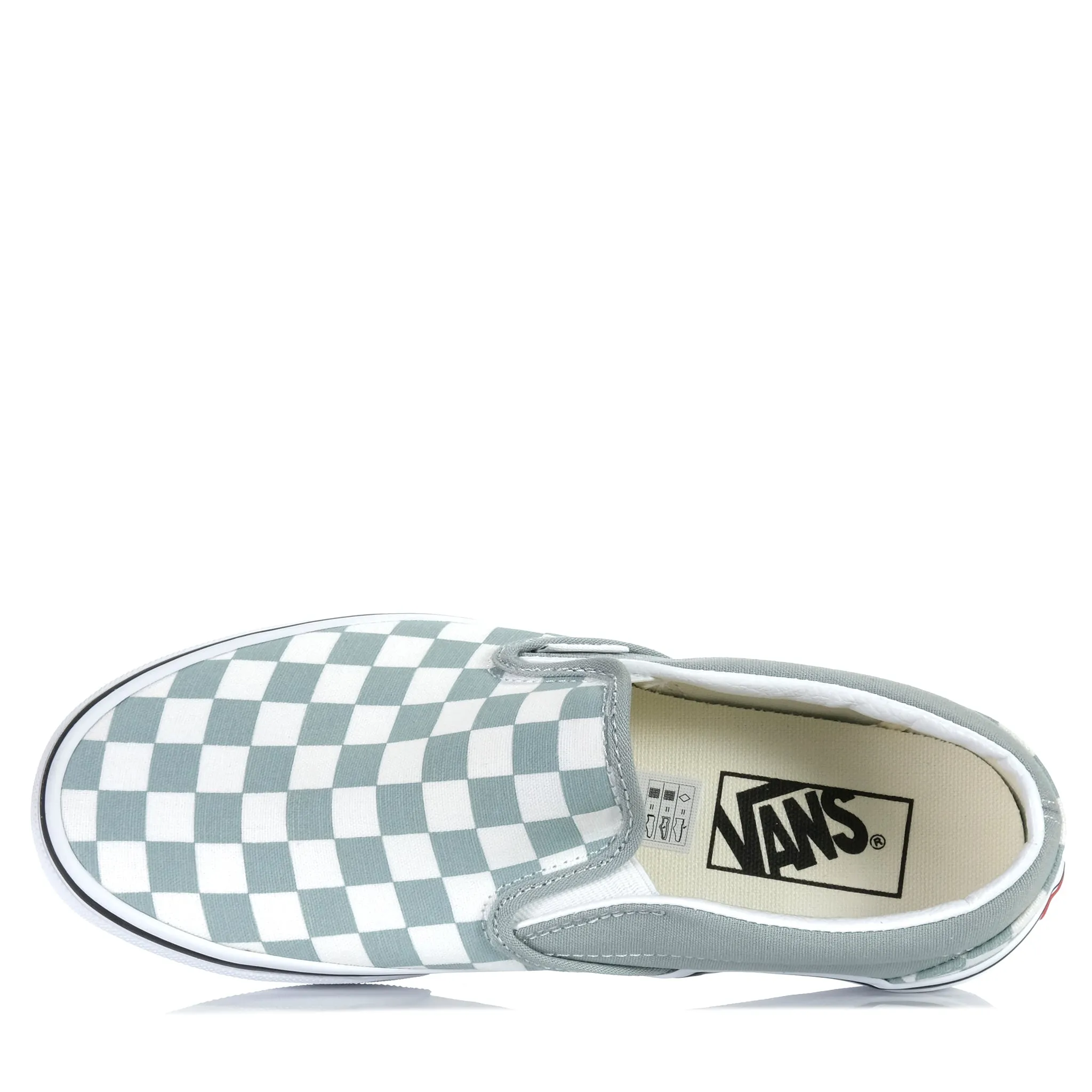 Slim performance Vans Classic Slip-On Checkerboard Pure Grey