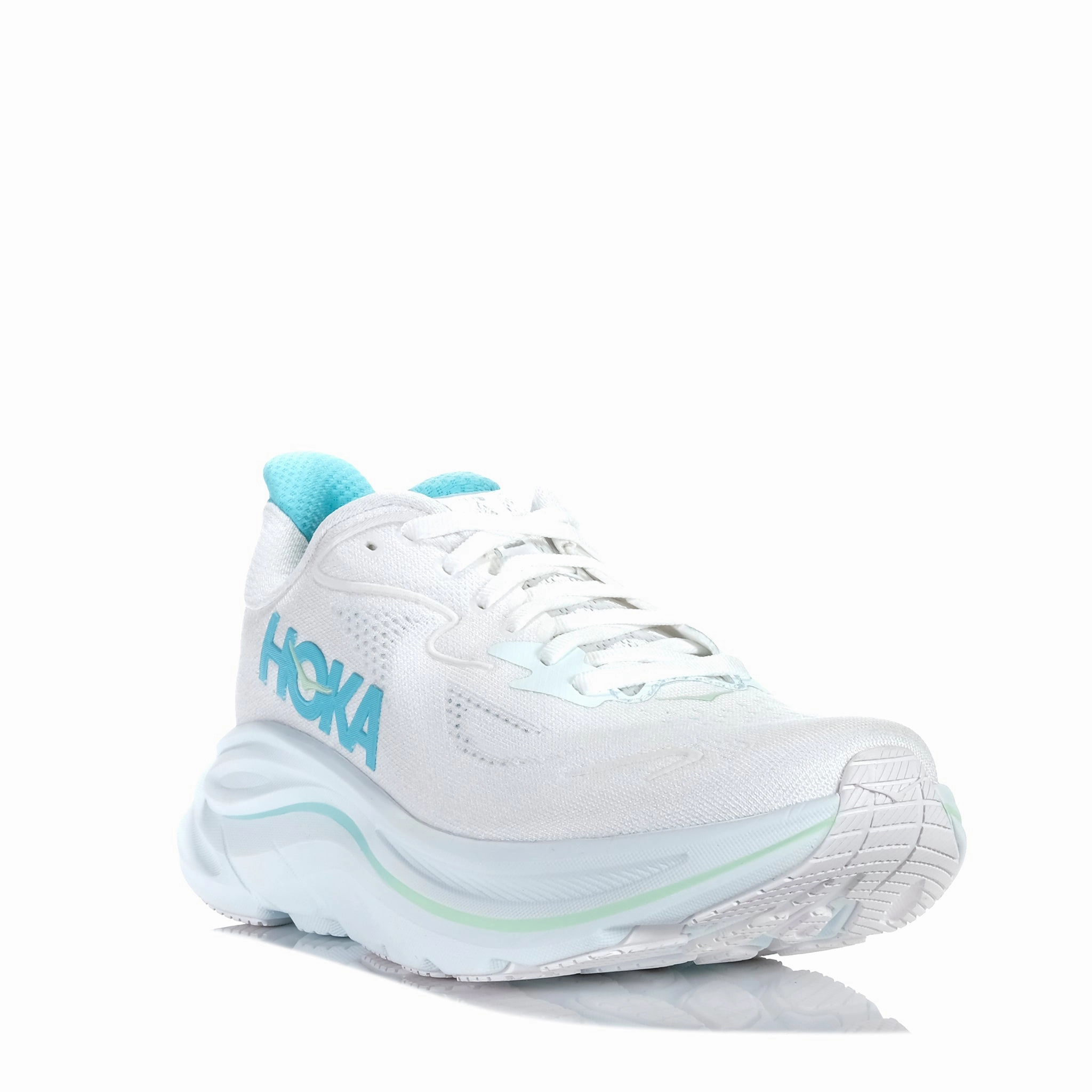 Slip On Hoka Clifton 10 (B) White/Cielo Blue