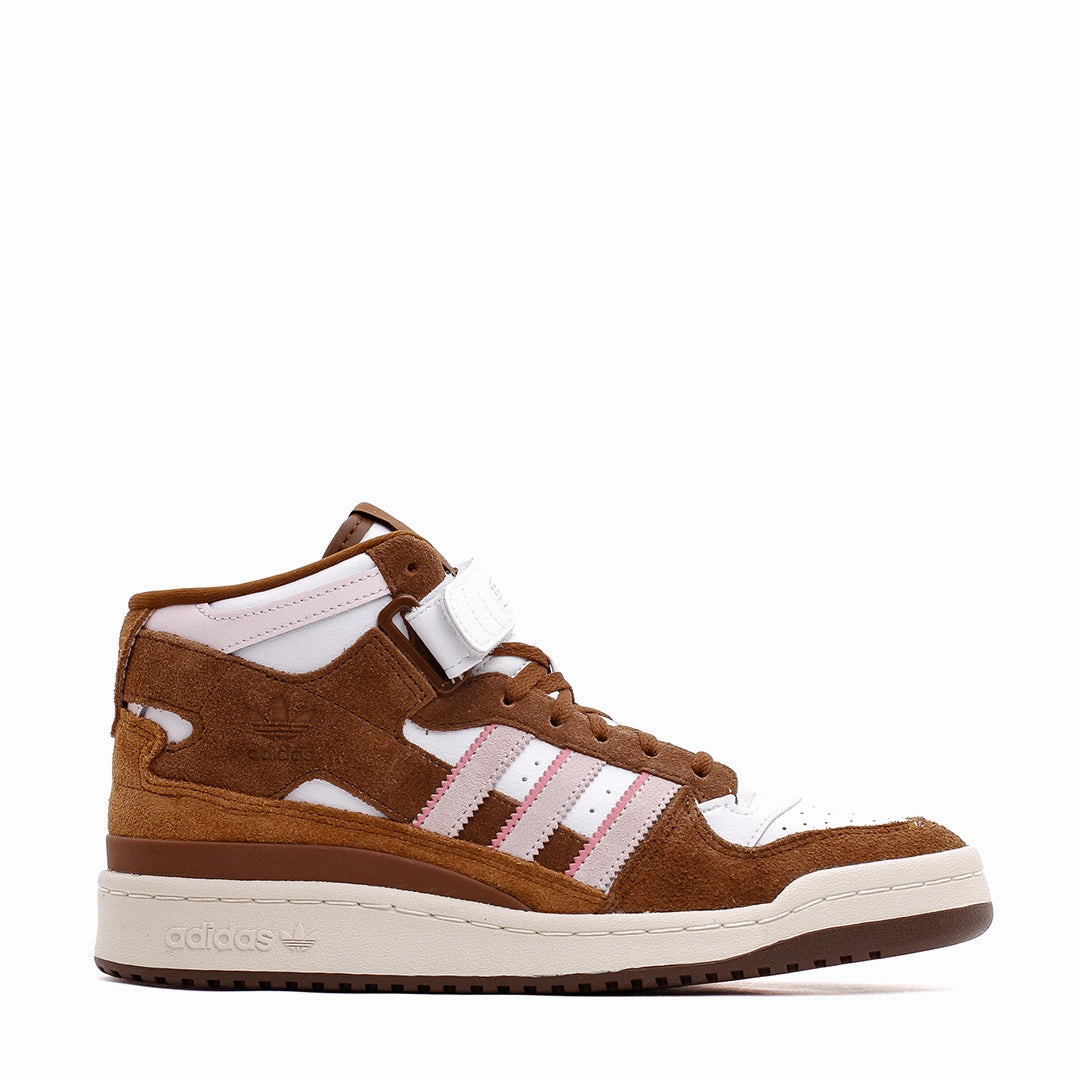 Slip Resistant Adidas Originals Women Forum Mid White Brown GY6802