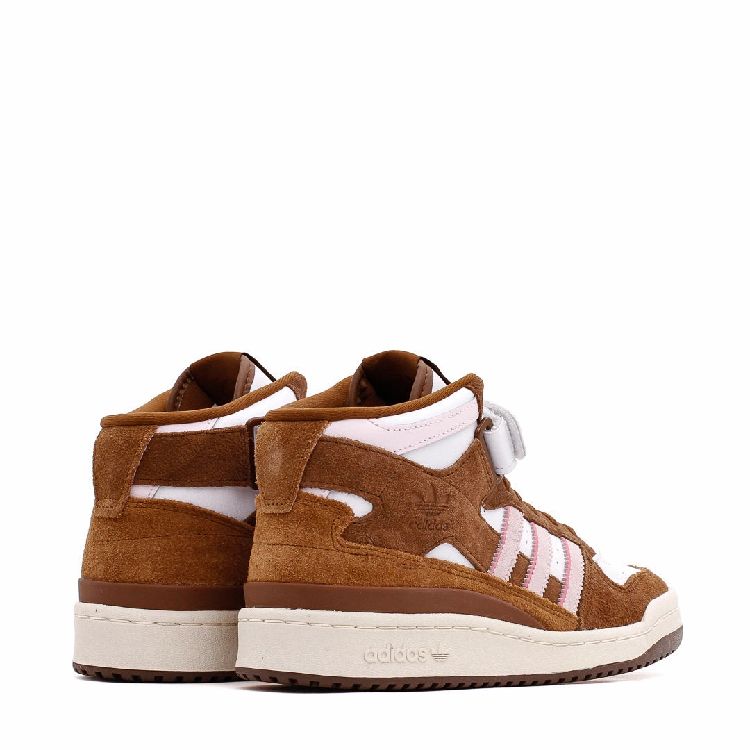 Slip Resistant Adidas Originals Women Forum Mid White Brown GY6802