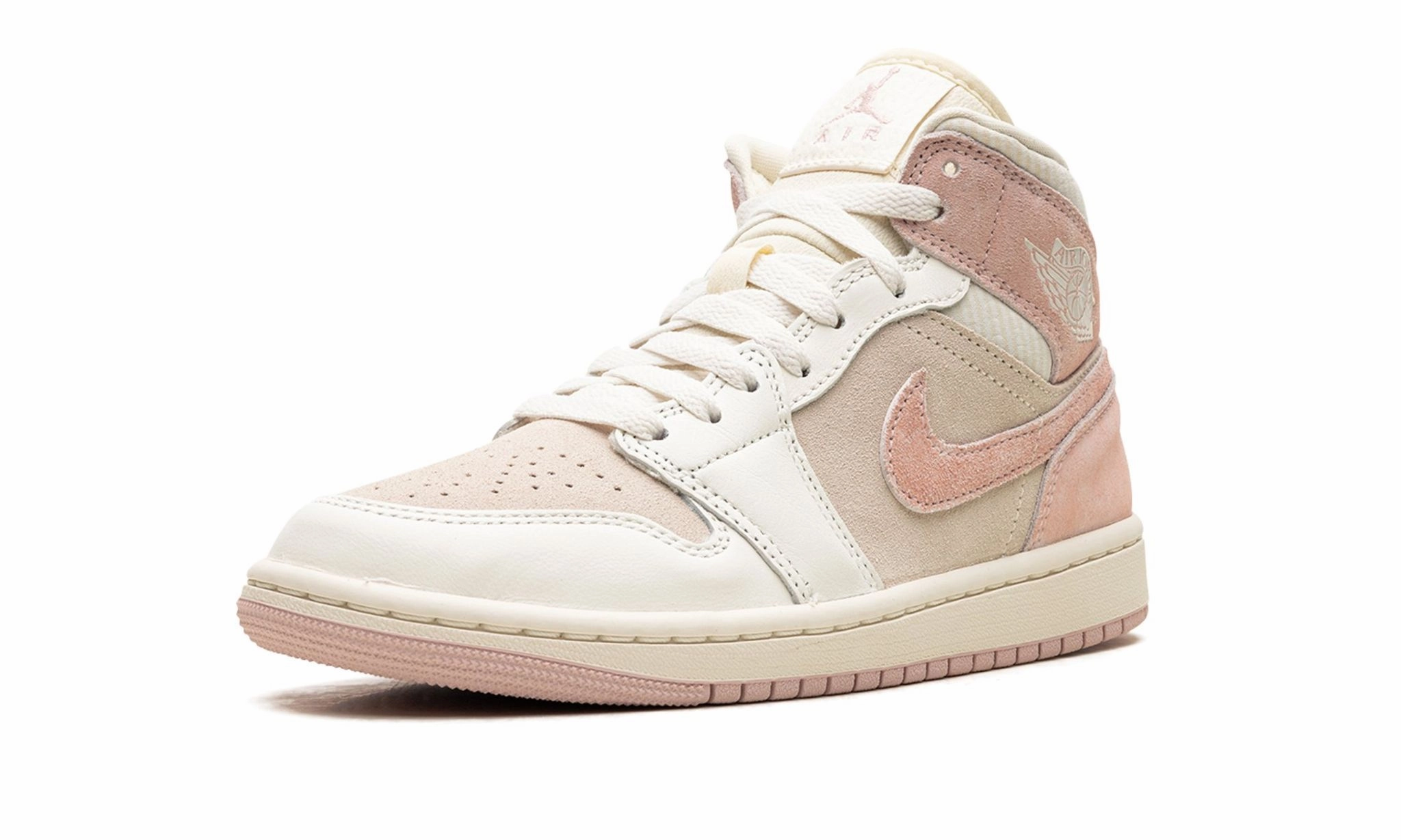 Slip-resistant ease Wmns Air Jordan 1 Mid SE 'Seersucker'