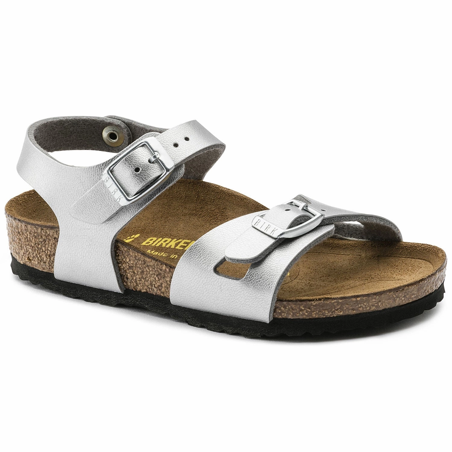 day trip Stylish Walking Shoes Birkenstock Kids Rio Birko-Flor Silver - Narrow