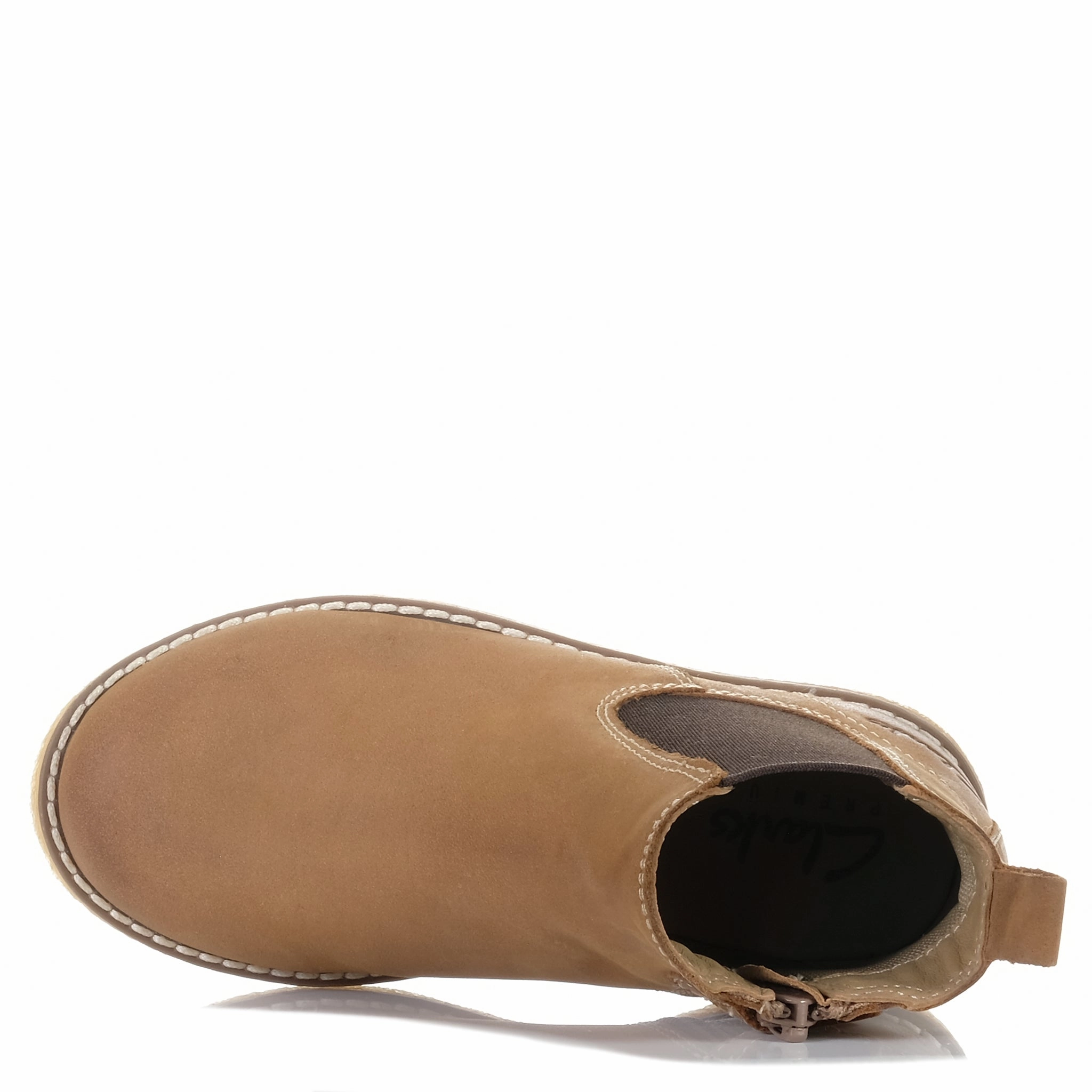 Snow Grip Clarks Chelsea II Tan Waxy Leather