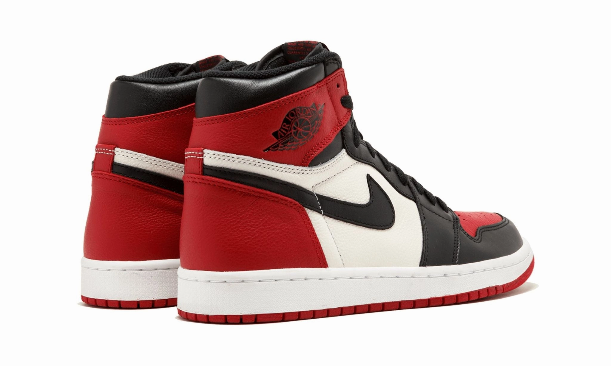Soft Cushioning Air Jordan 1 Retro High OG Bred Toe