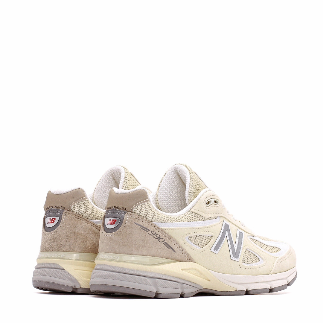 Soft Fit Layer New Balance Unisex 990v4 Limestone Made In USA U990TE4