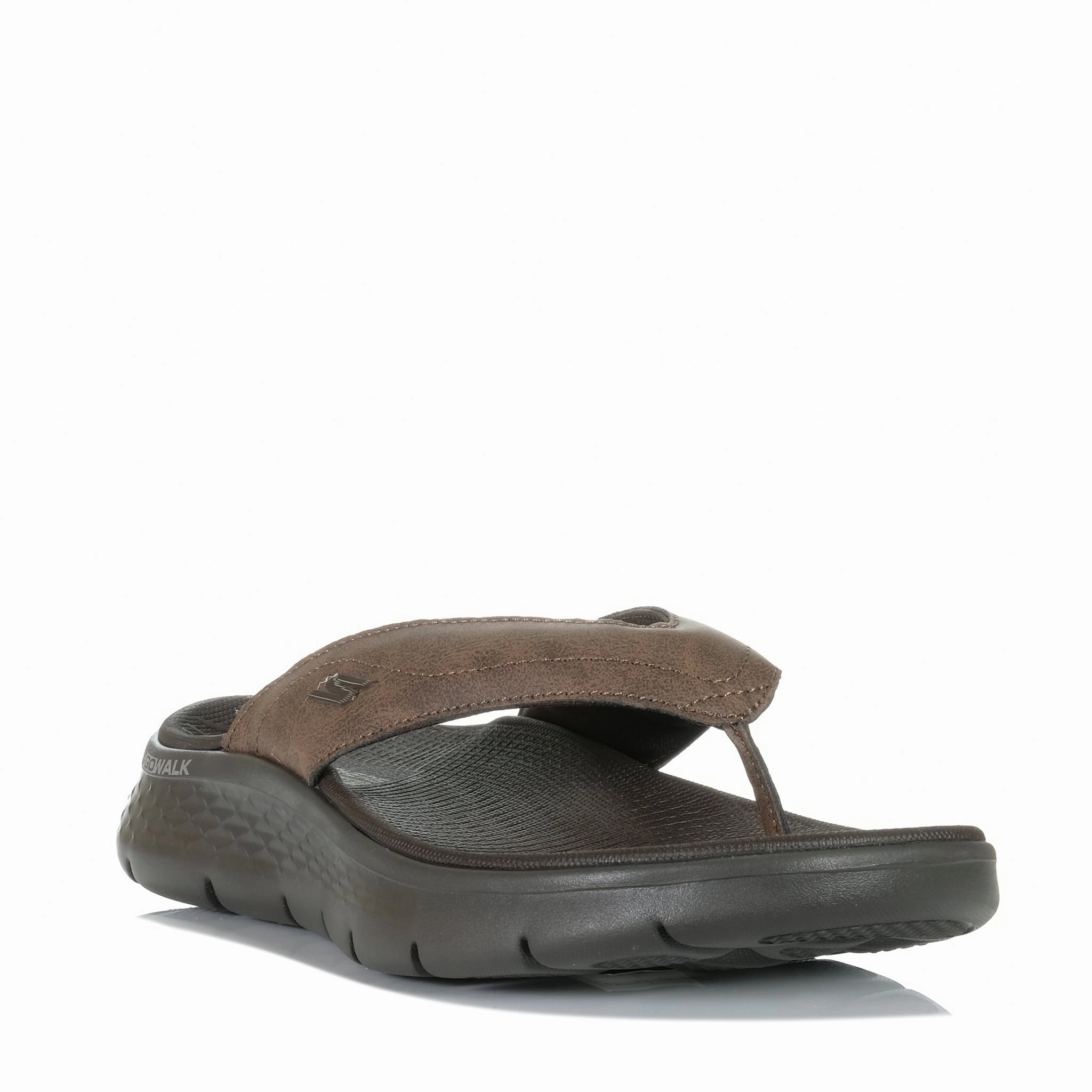 Soft Hold Skechers Go Walk Flex Sandal - Vallejo Brown/Black 229202