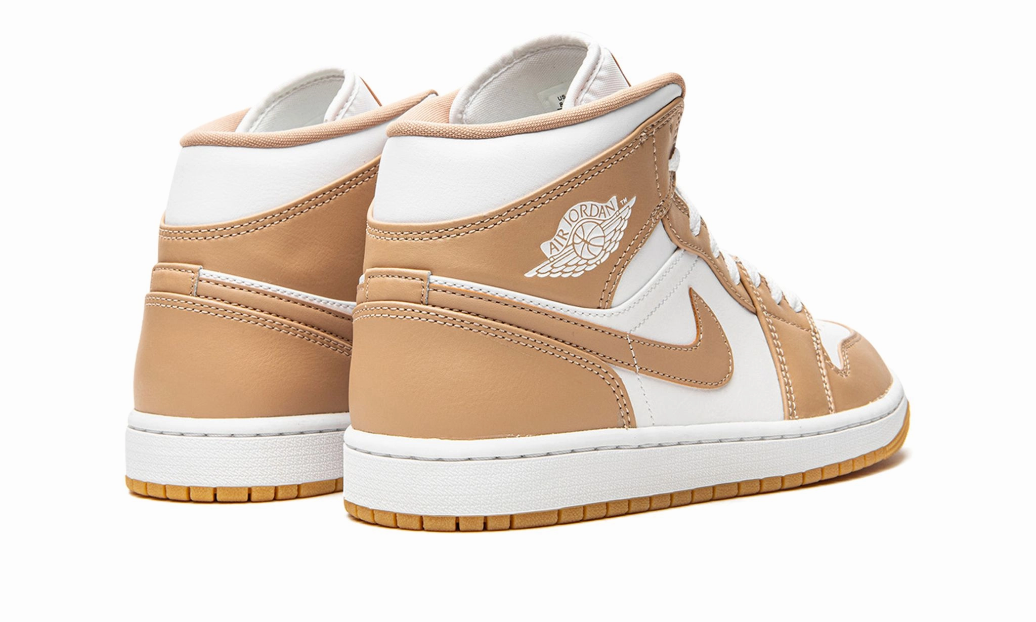 Soft Leather Air Jordan 1 Mid Tan Gum