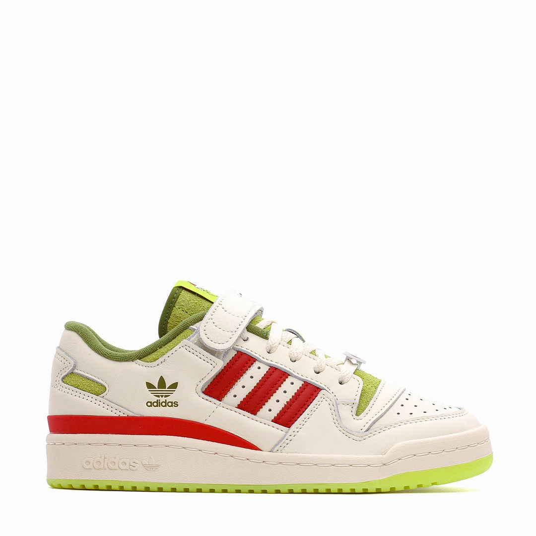Adidas Originals Junior Forum Low x The Grinch Cream Youth ID9175 Wide fit Lake Hike