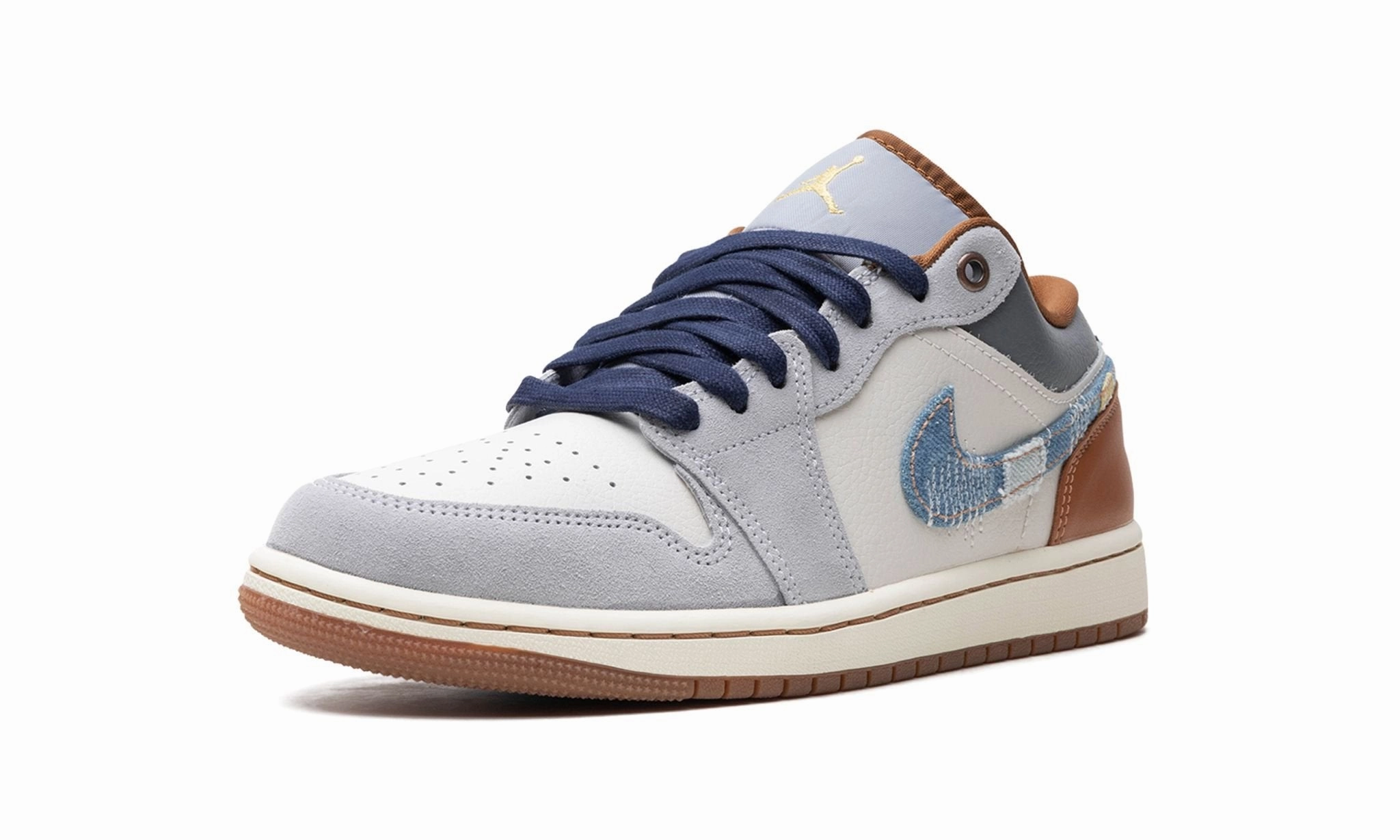 Soft Sole Air Jordan 1 Low SE 'Repaired Denim Swoosh'