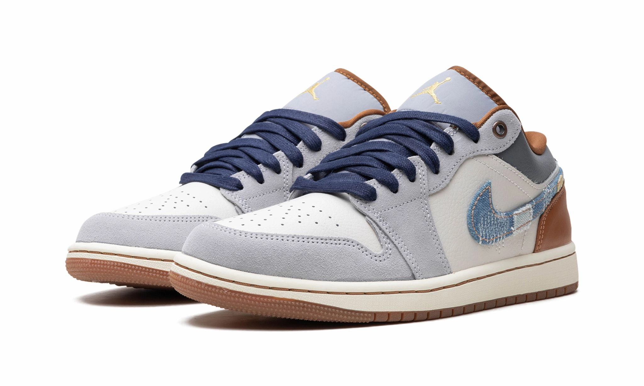 Soft Sole Air Jordan 1 Low SE 'Repaired Denim Swoosh'