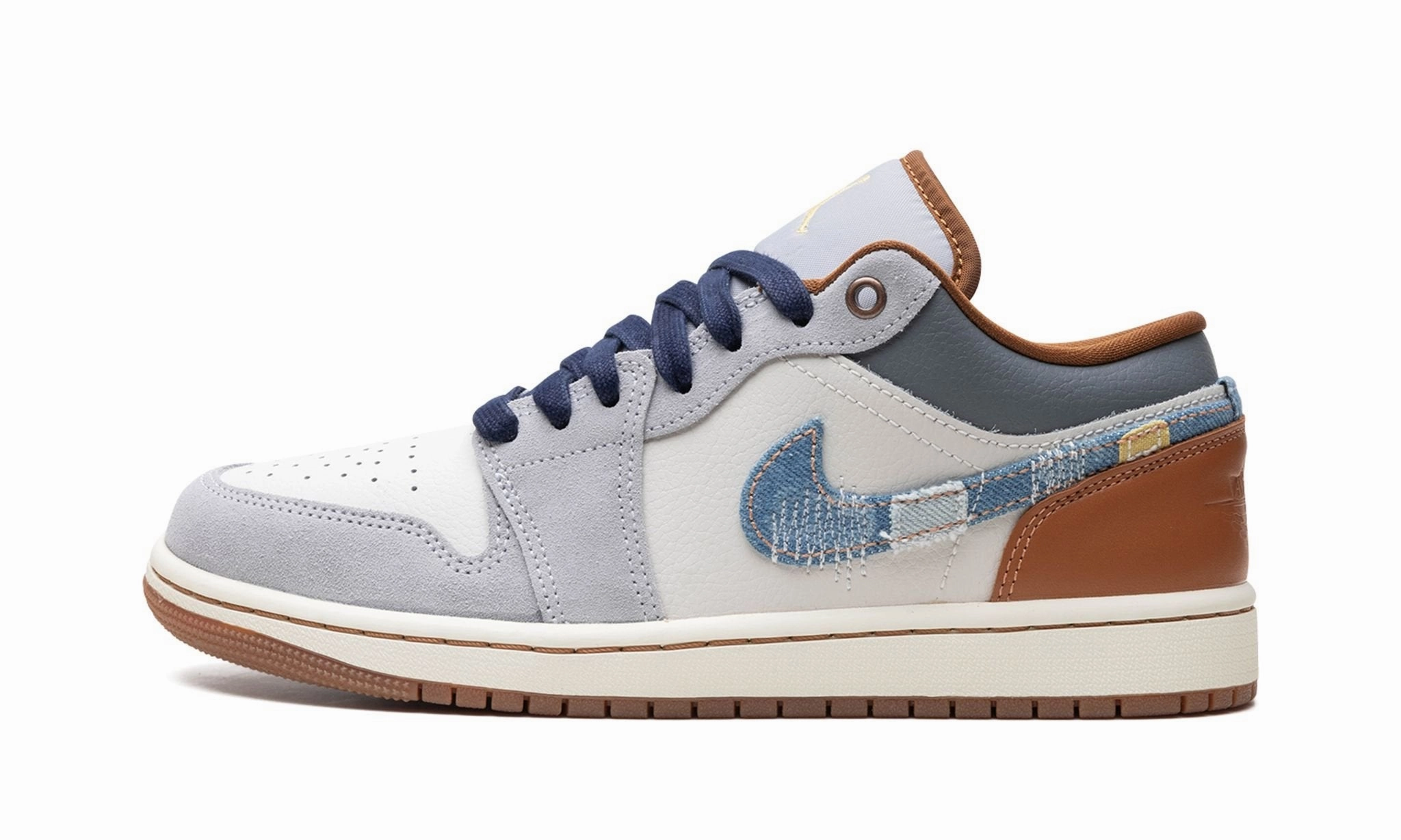 Soft Sole Air Jordan 1 Low SE 'Repaired Denim Swoosh'