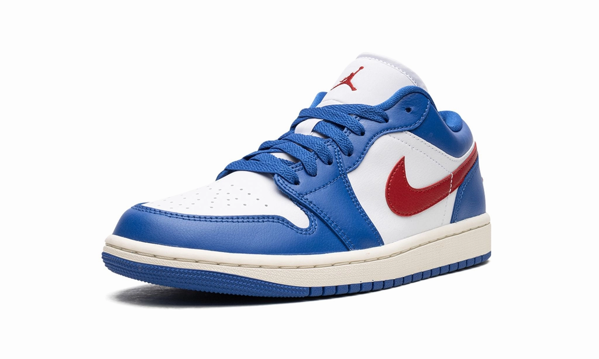 Soft Step Move Wmns Air Jordan 1 Low 'Sport Blue Gym Red'